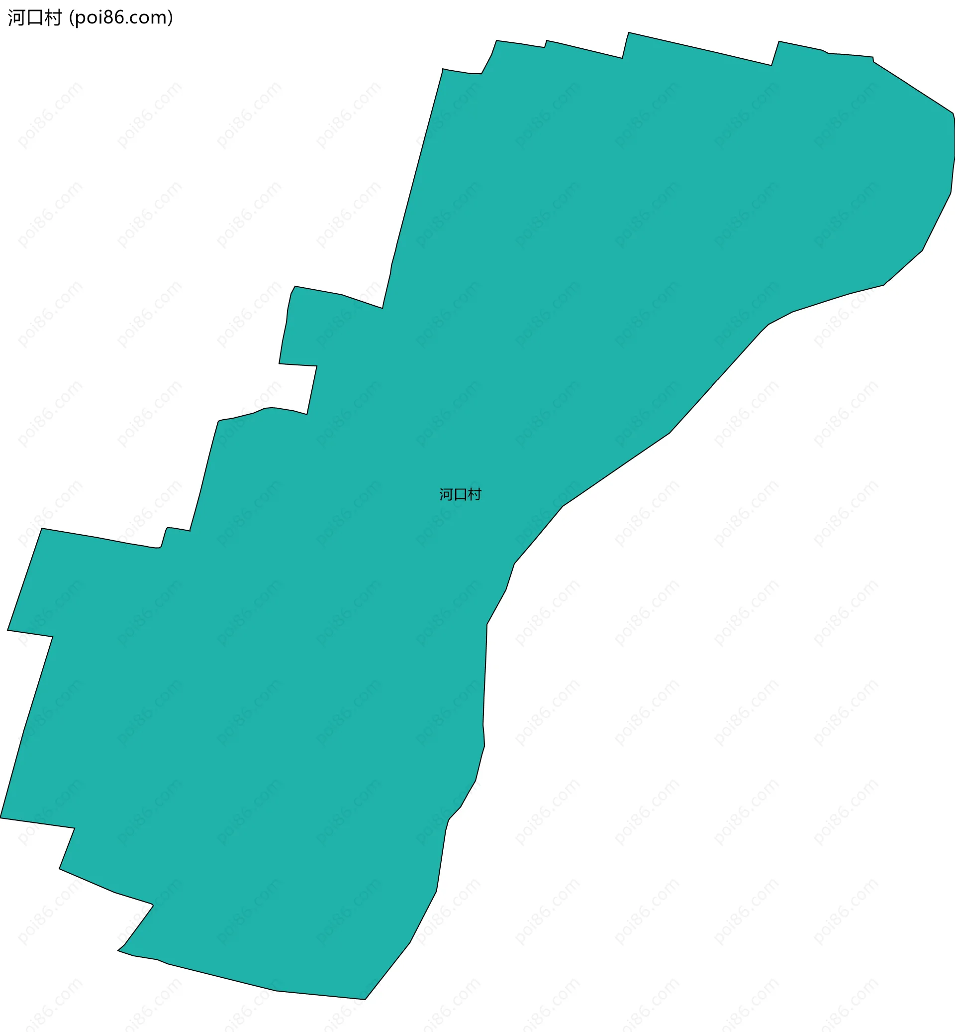 河口村边界地图