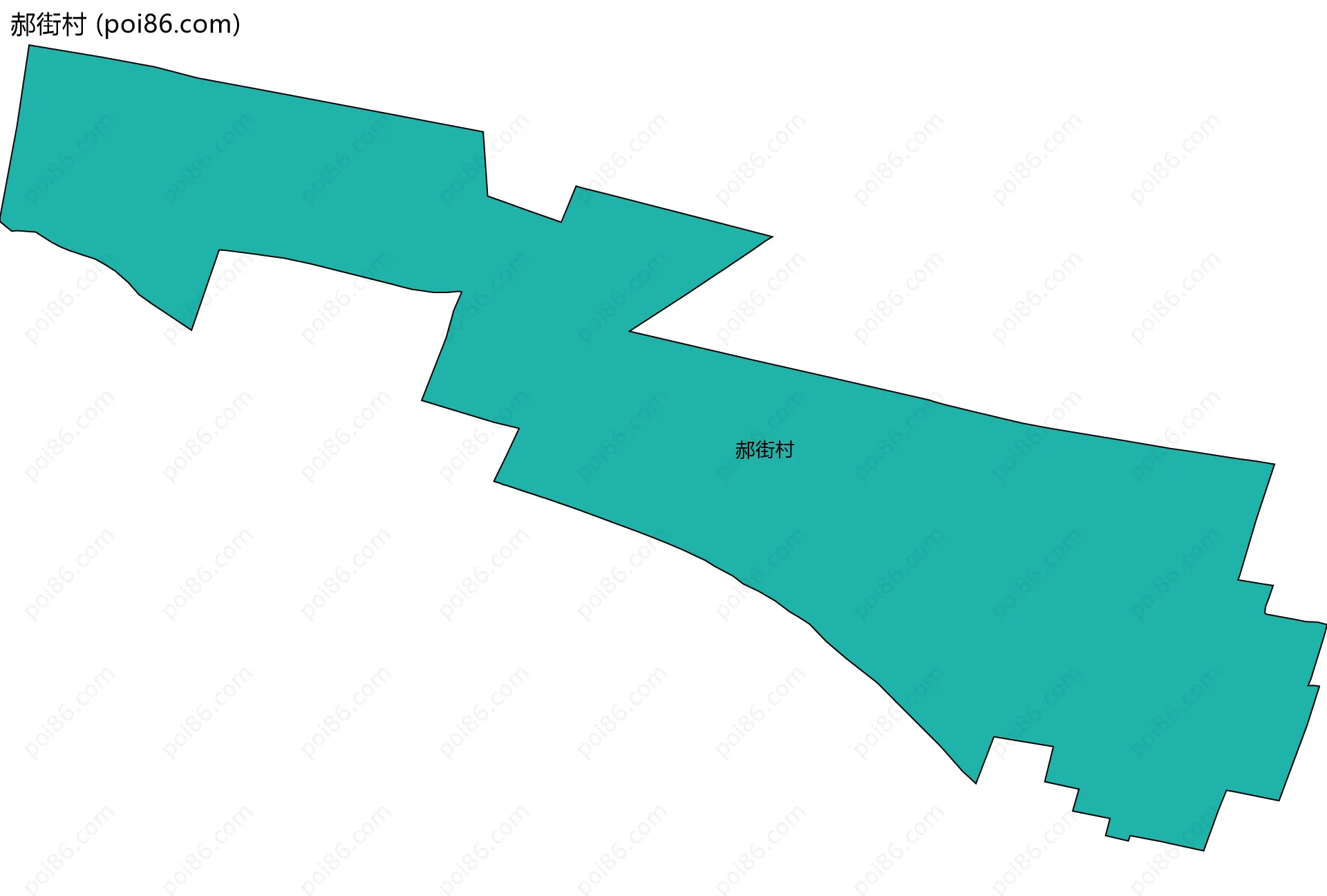 郝街村边界地图