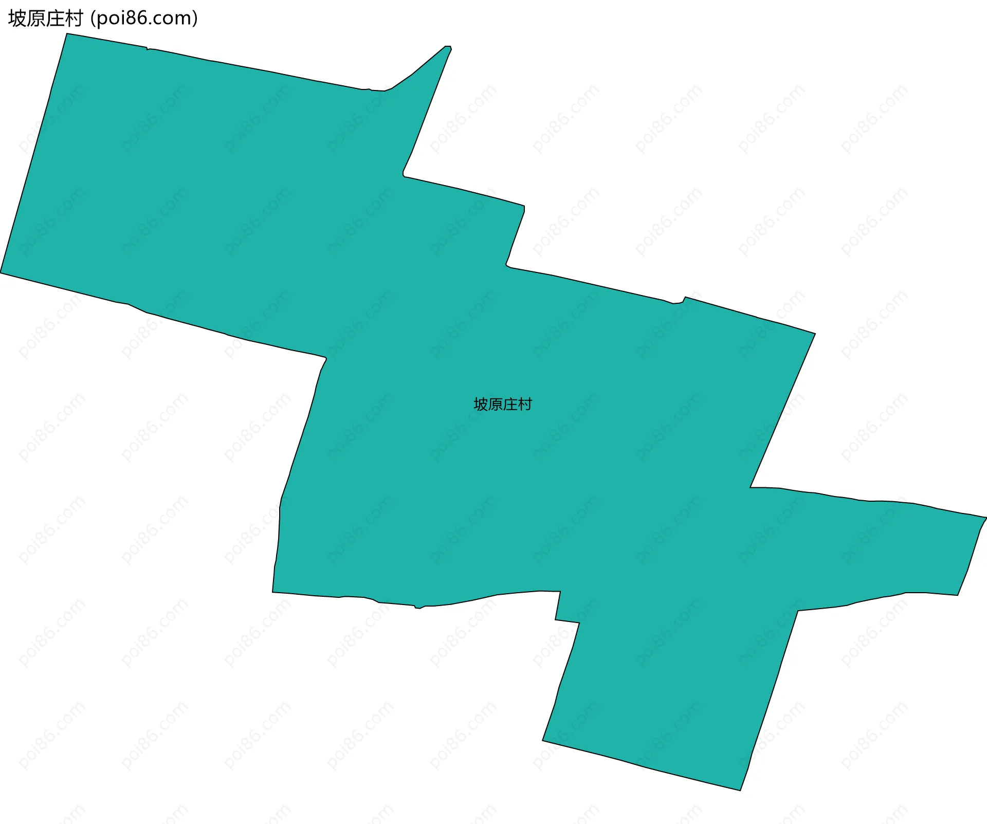 坡原庄村边界地图