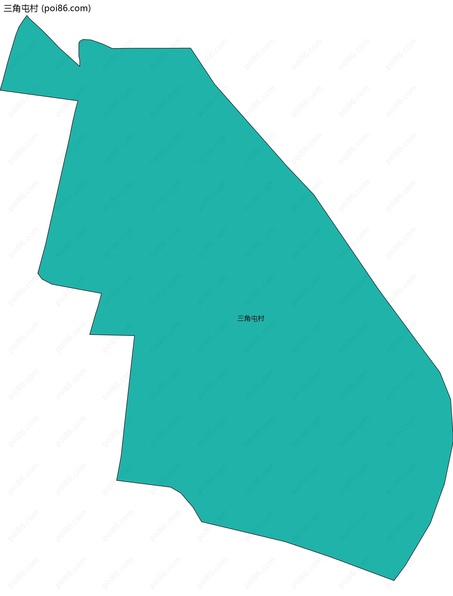 三角屯村边界地图