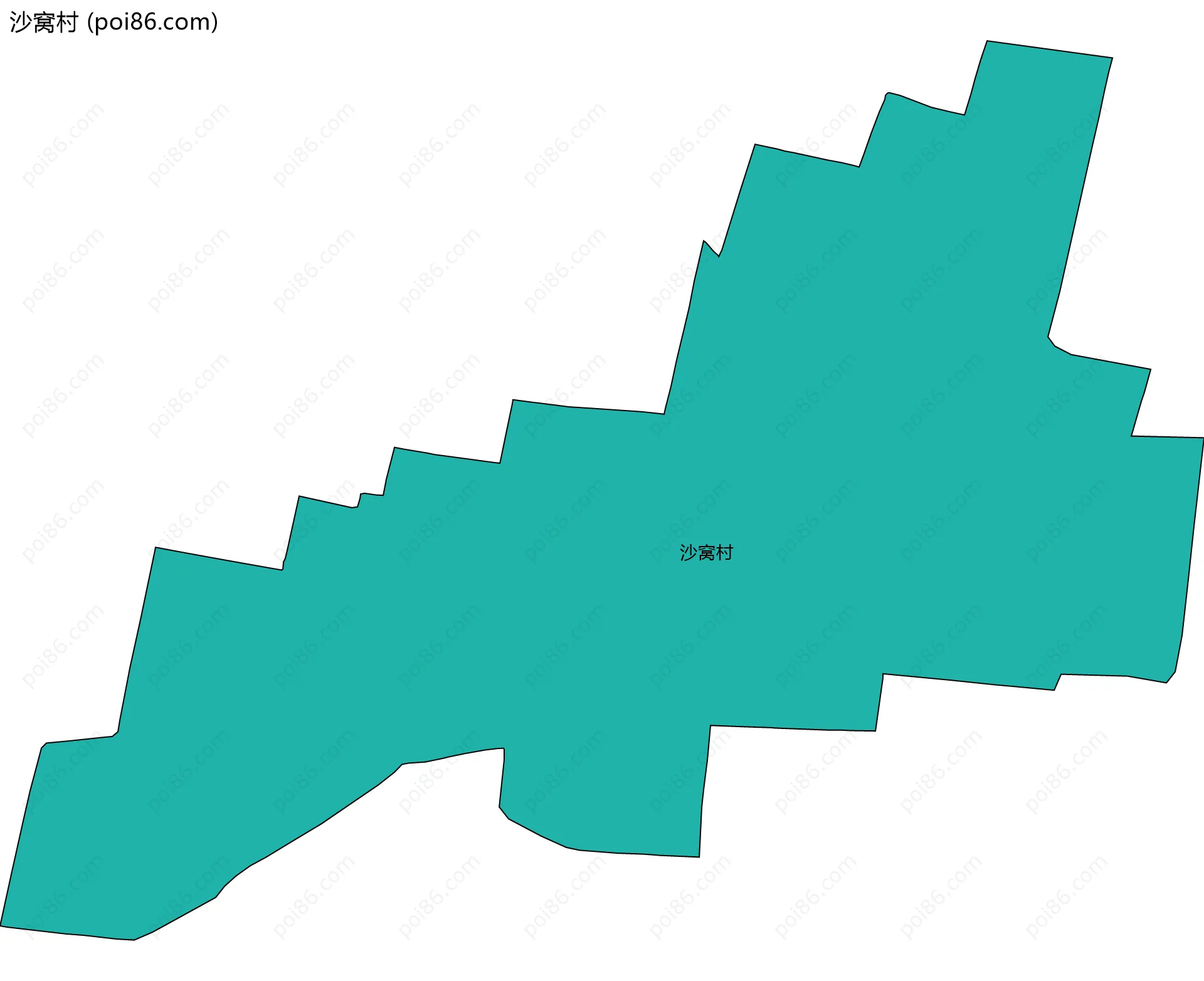 沙窝村边界地图