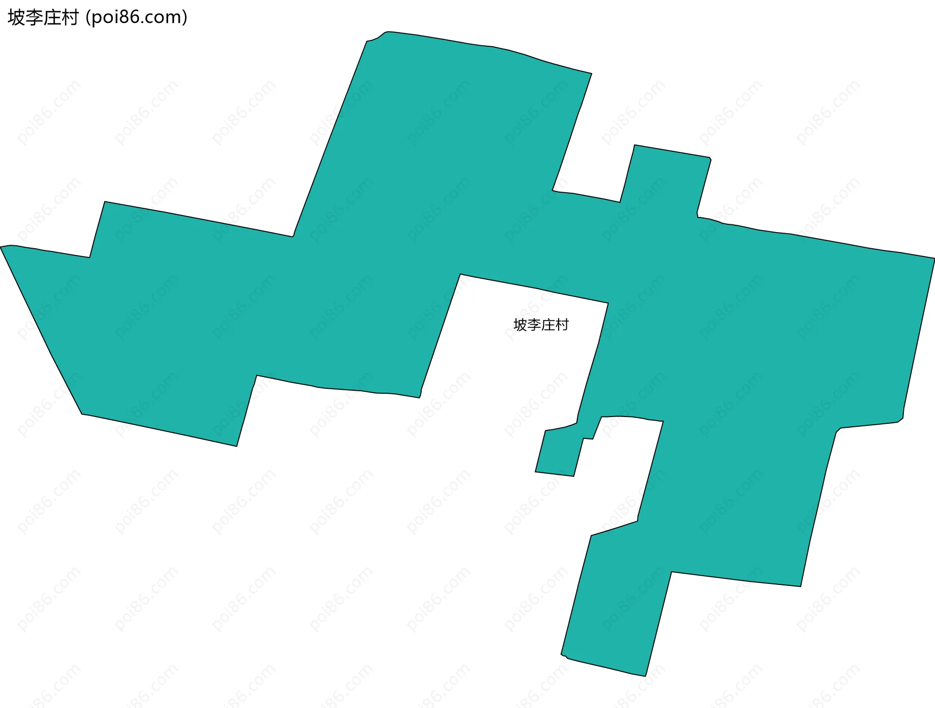 坡李庄村边界地图