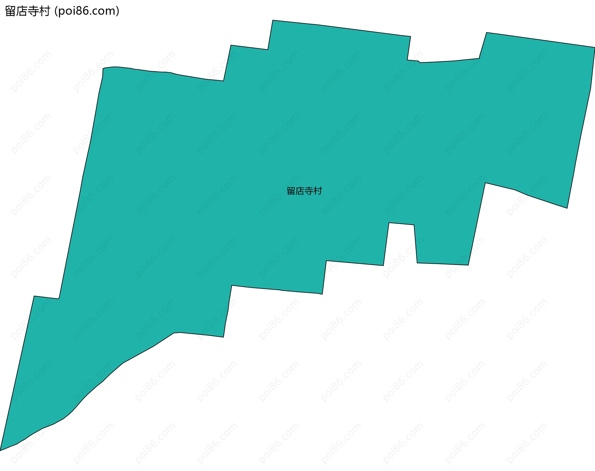 留店寺村边界地图