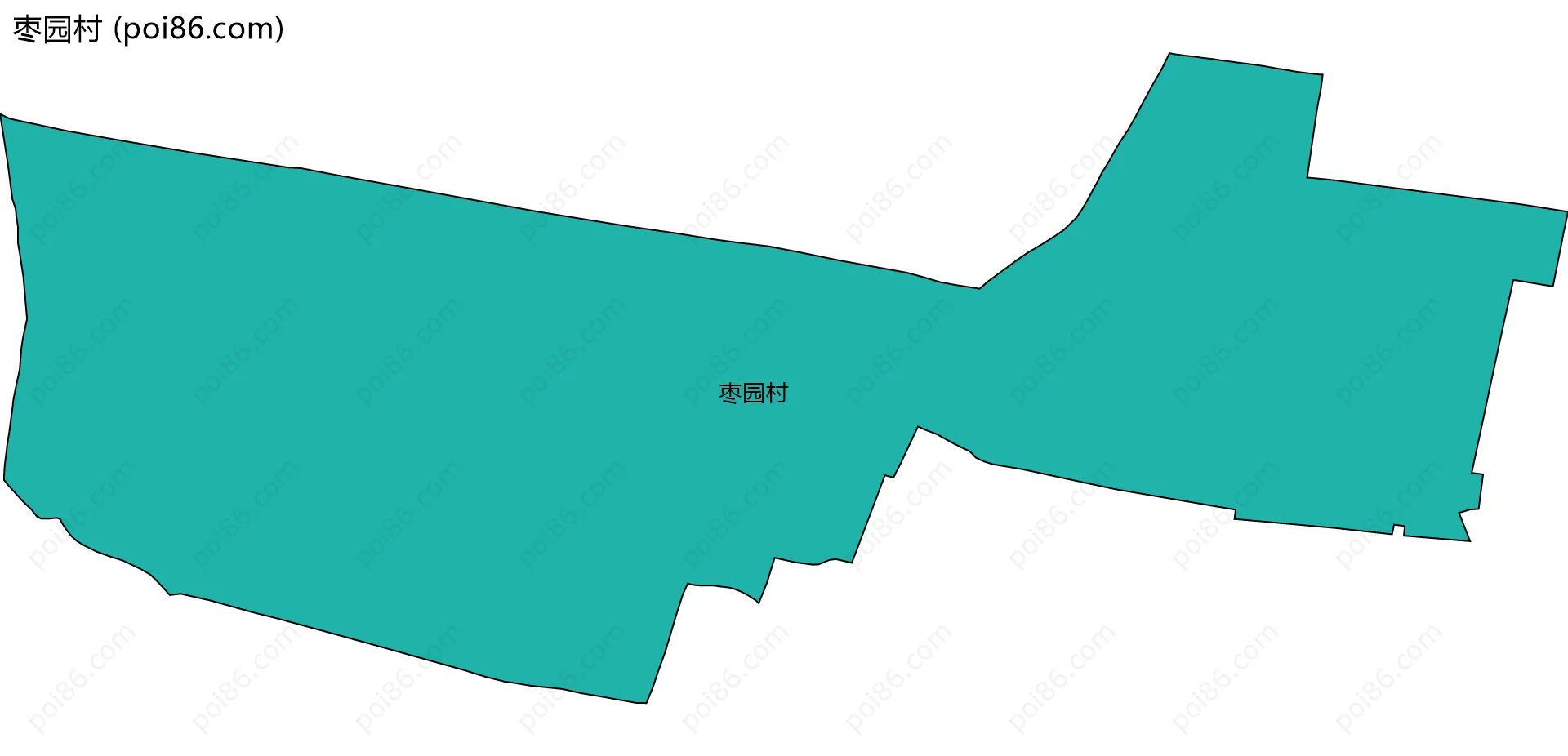 枣园村边界地图