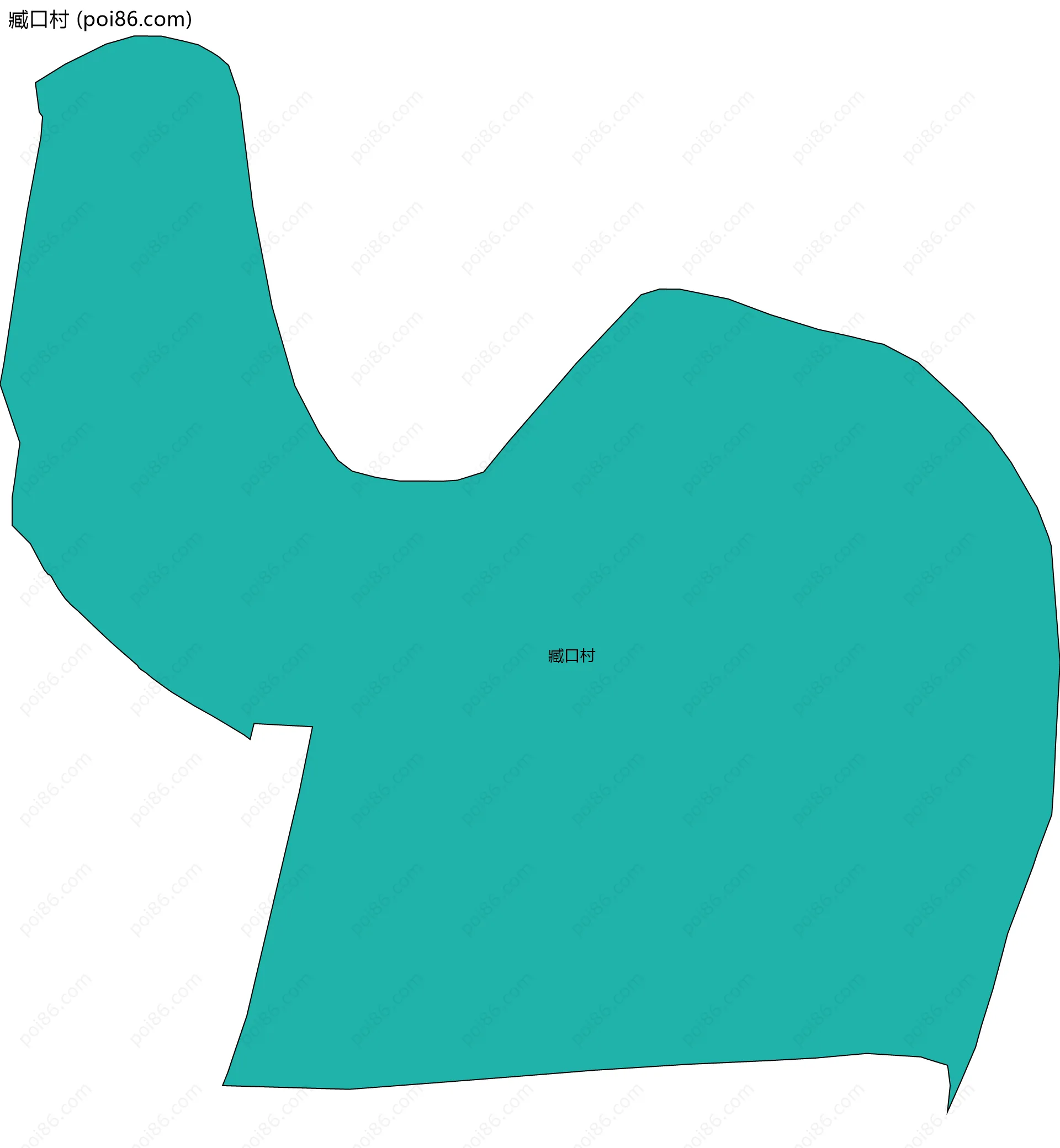 臧口村边界地图