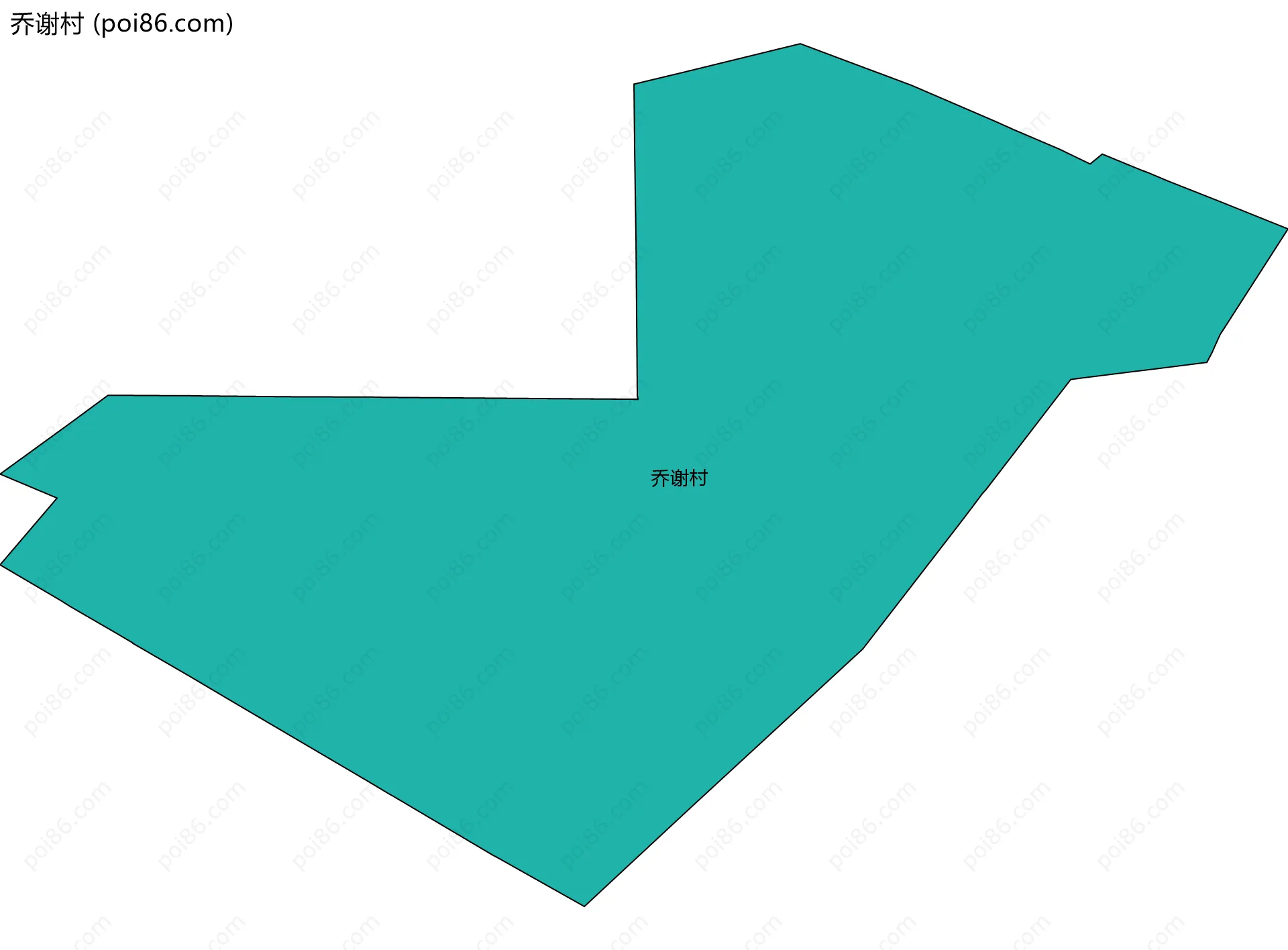 乔谢村边界地图