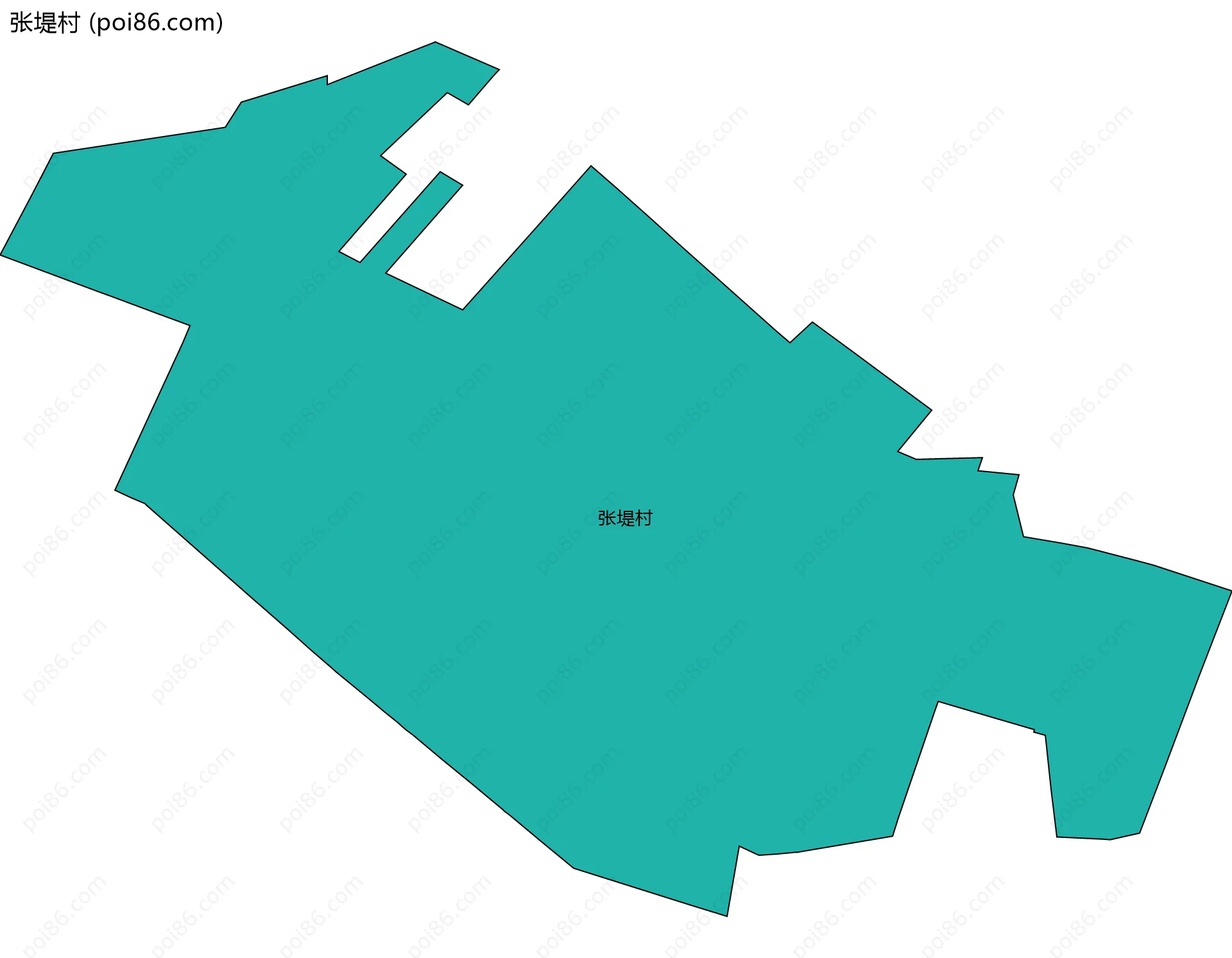张堤村边界地图