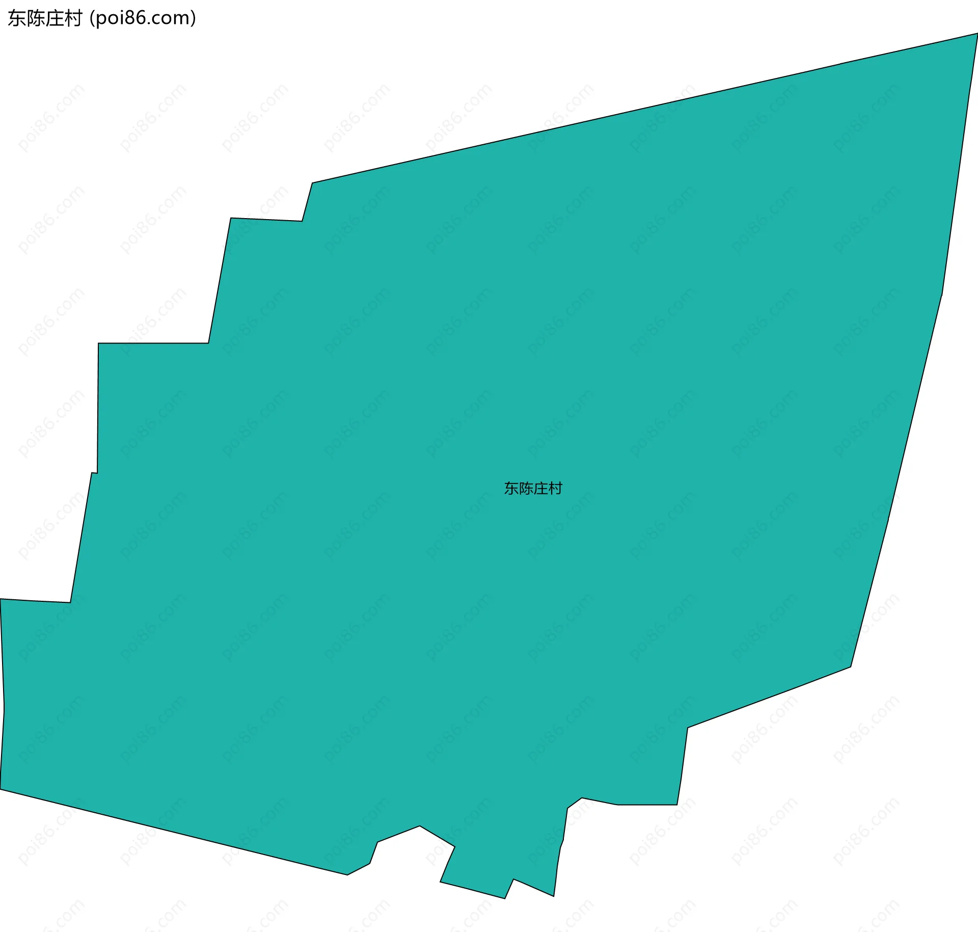 东陈庄村边界地图