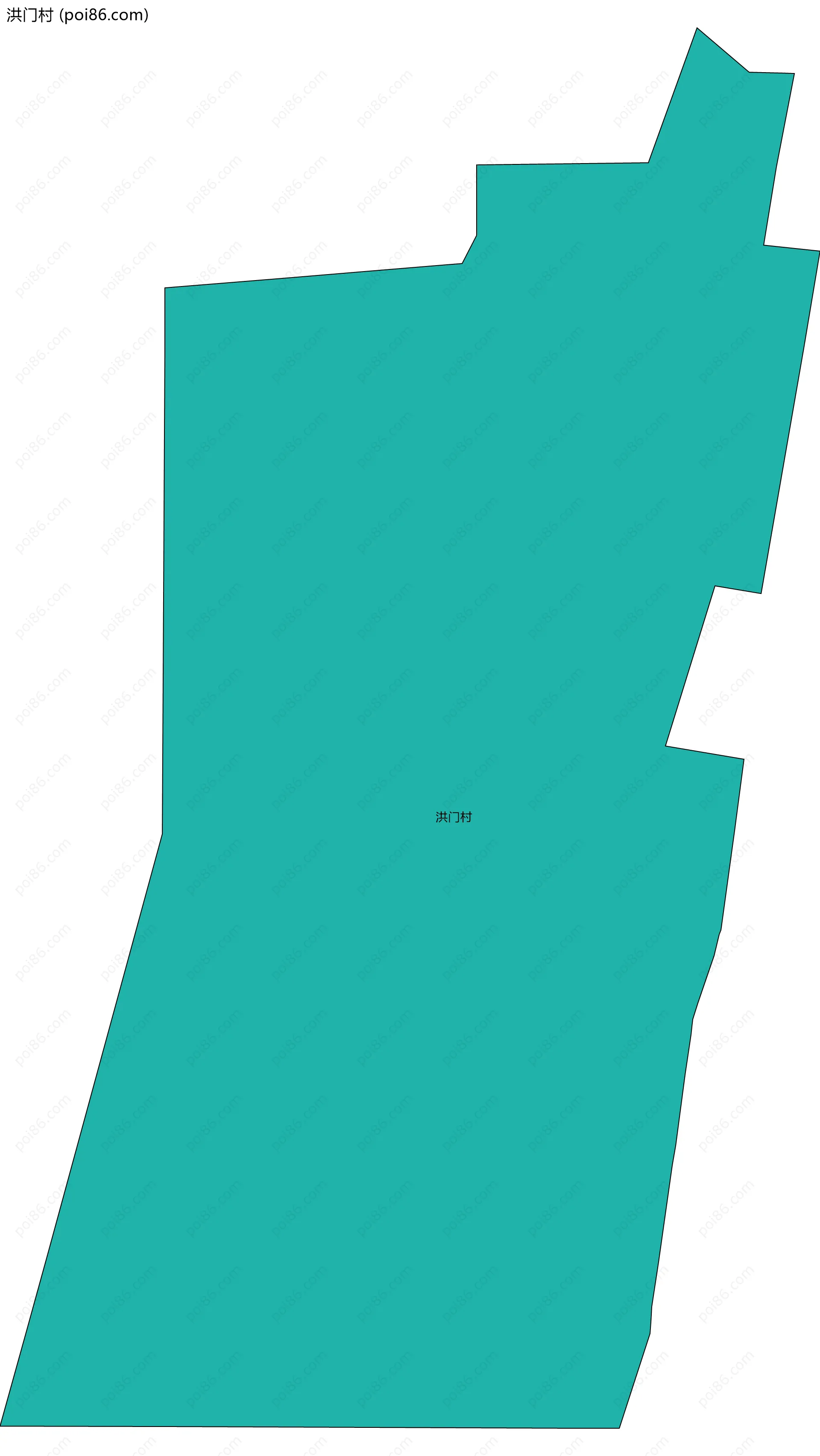 洪门村边界地图