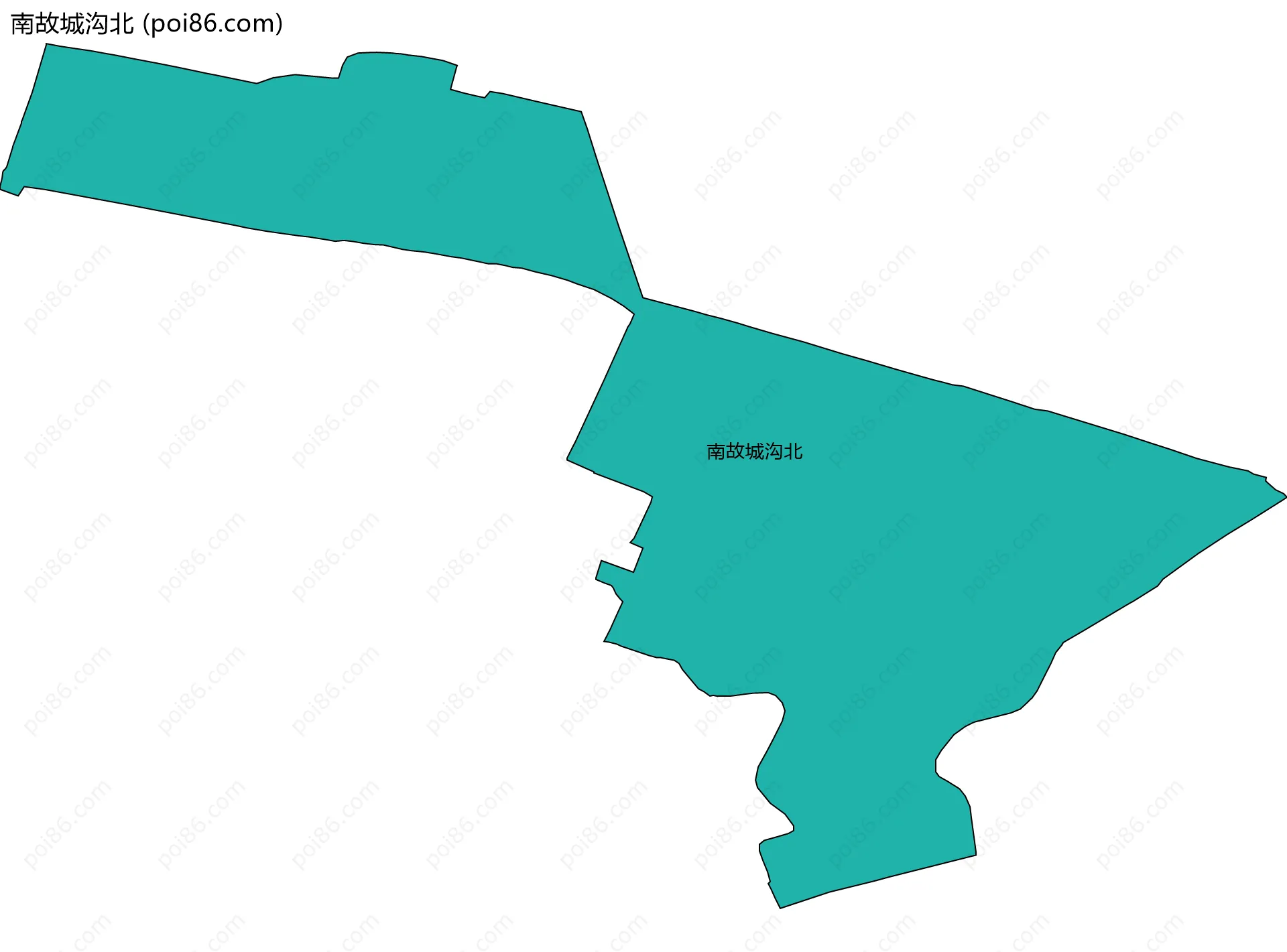 南故城沟北边界地图