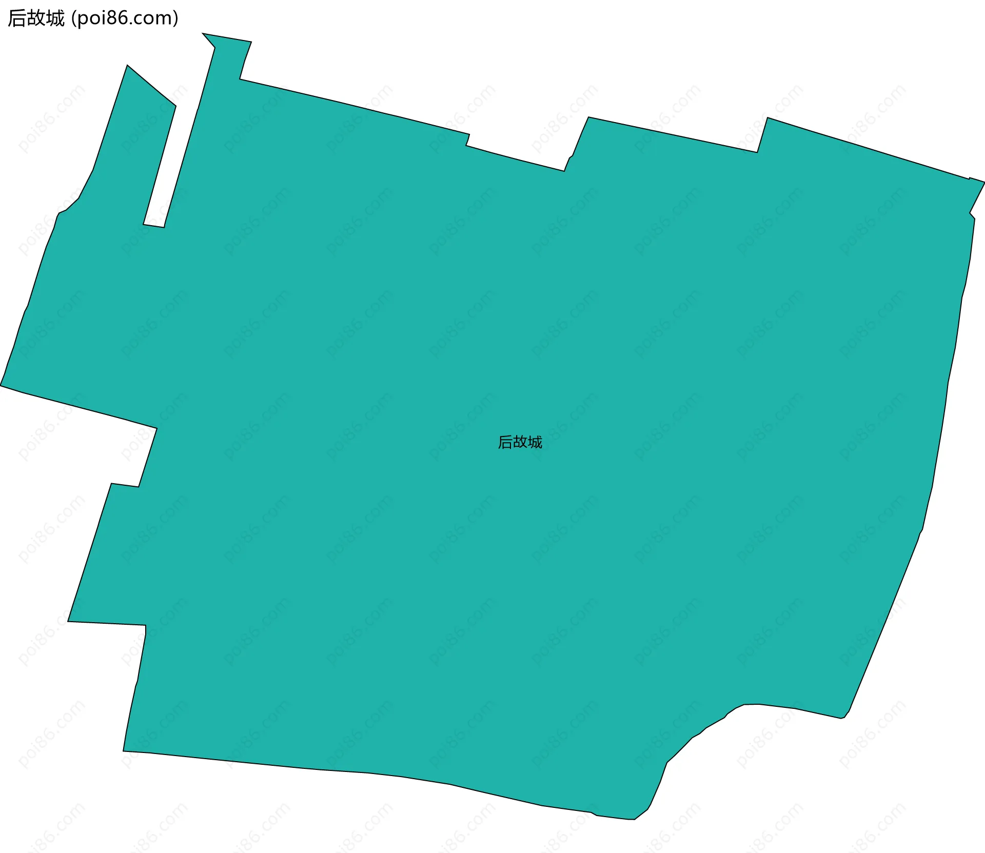 后故城边界地图