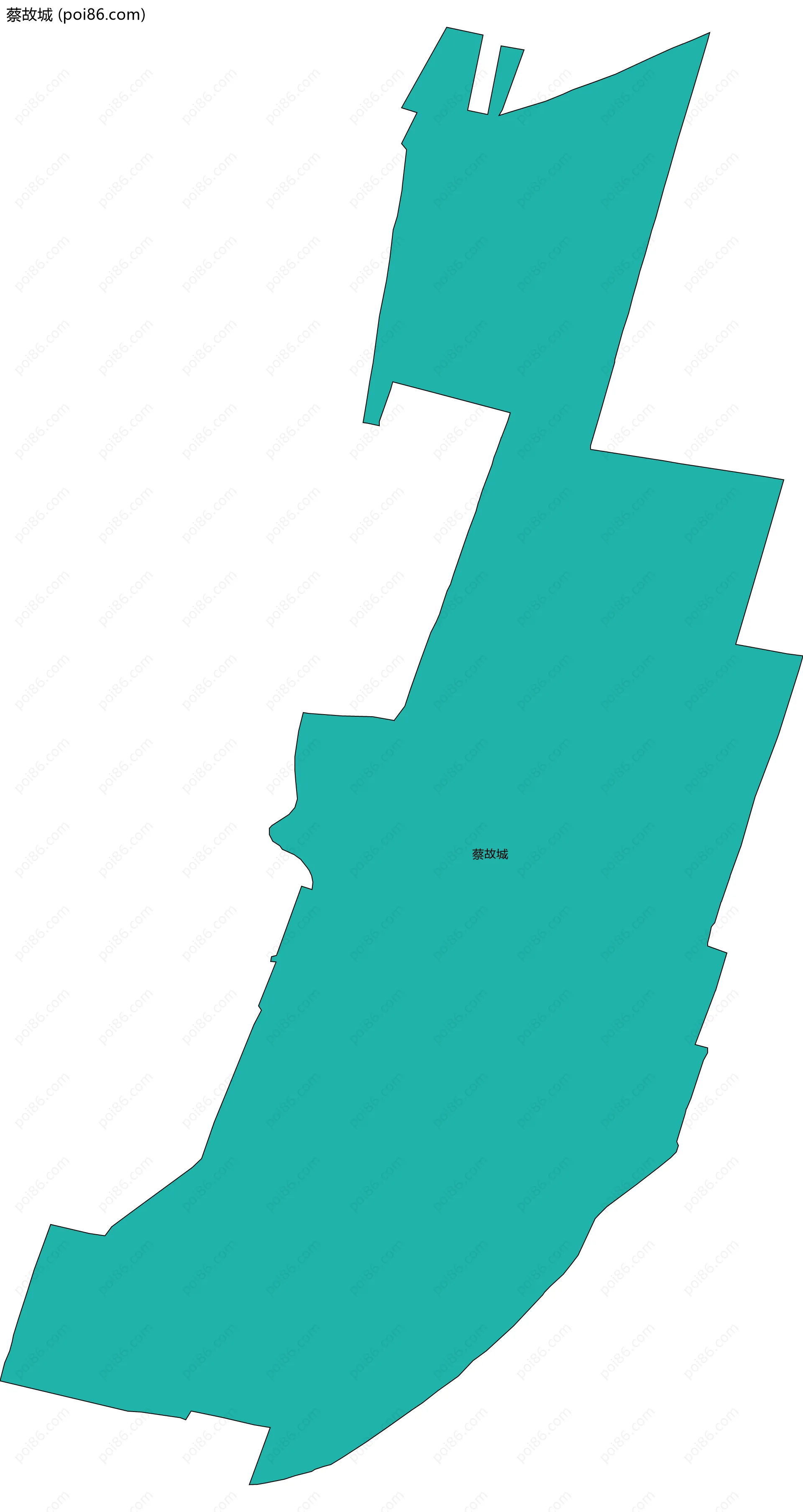 蔡故城边界地图