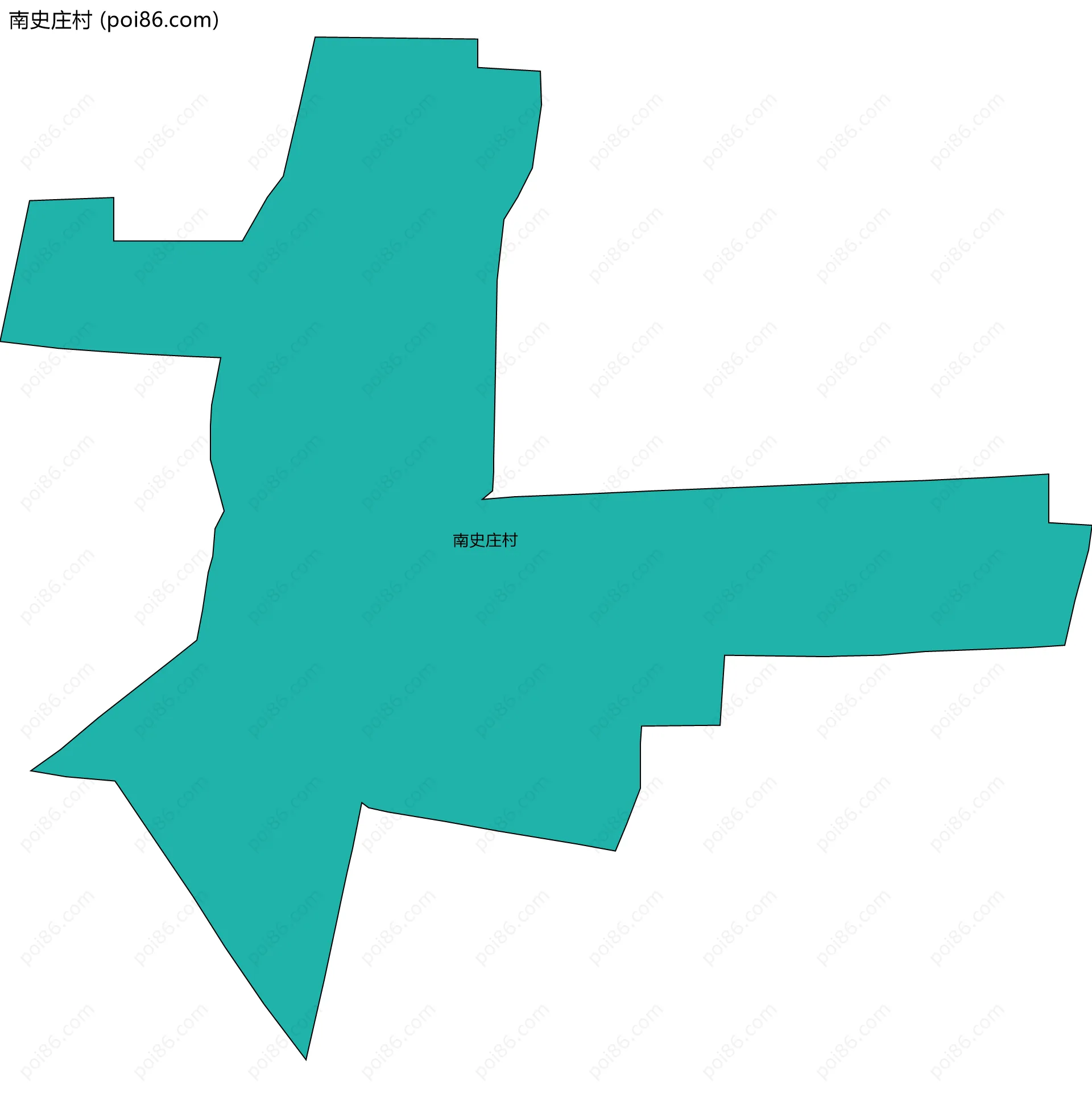 南史庄村边界地图