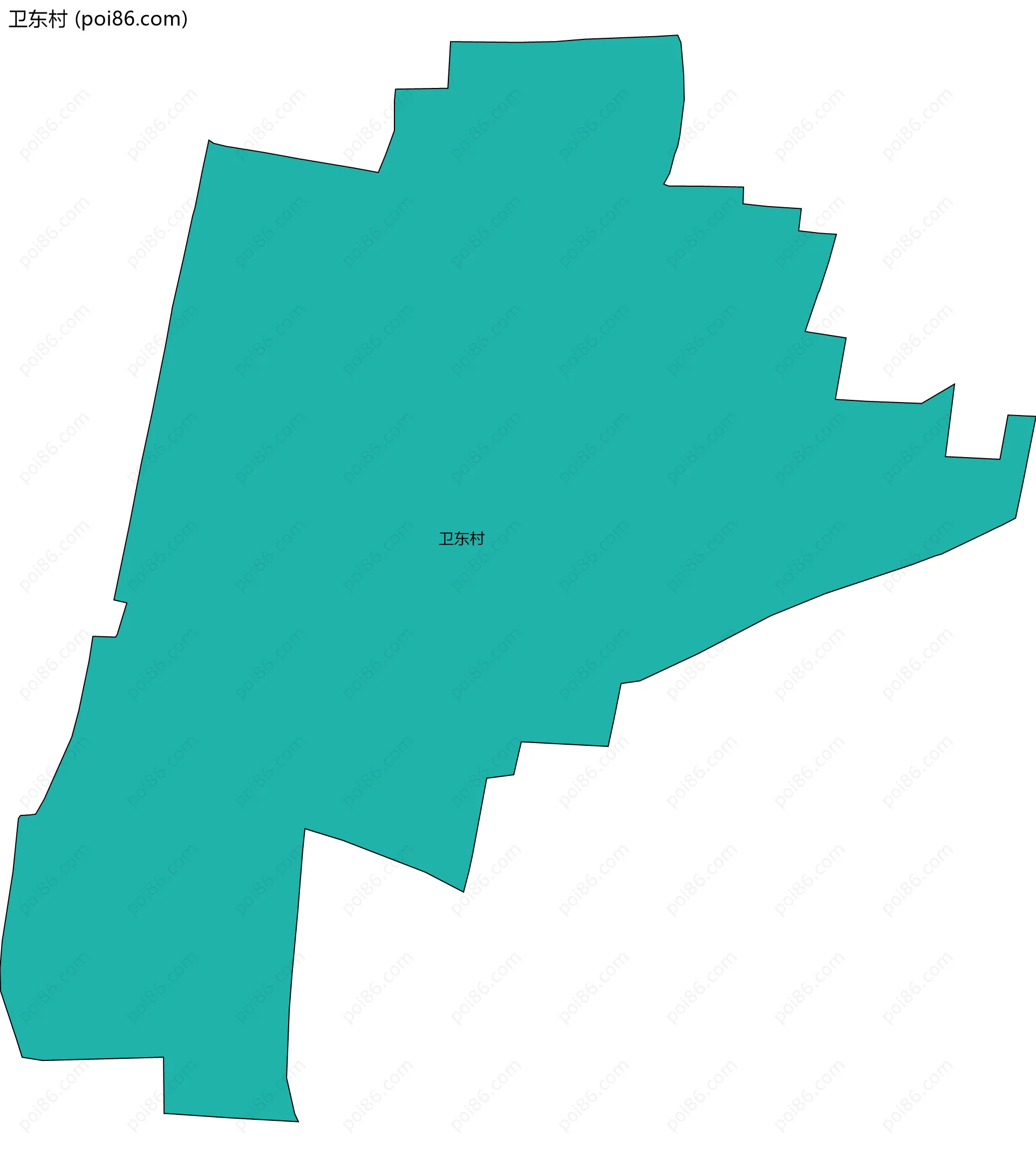 卫东村边界地图