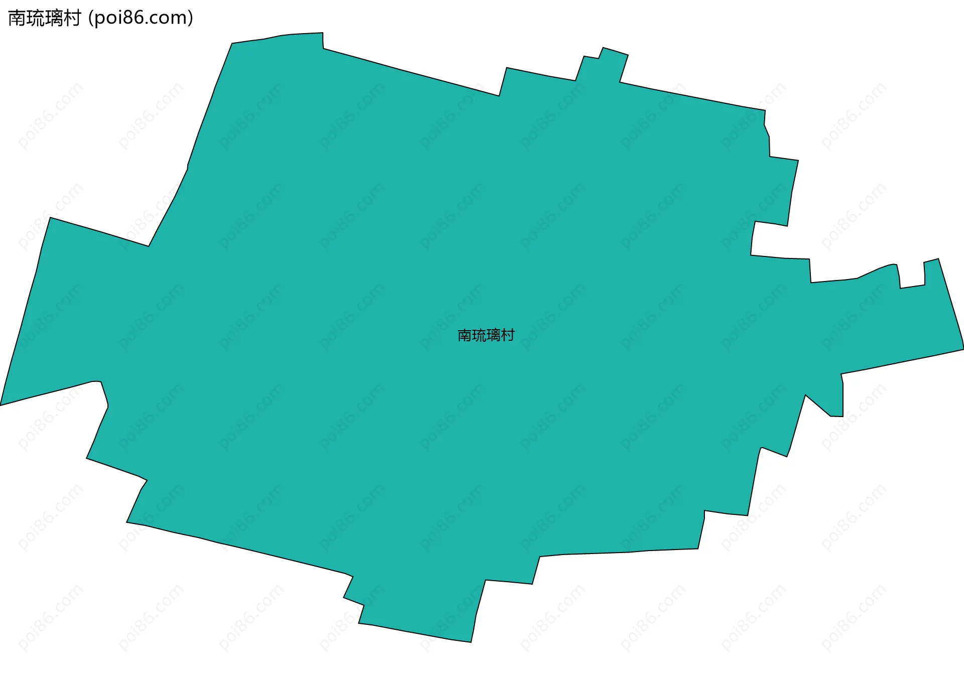 南琉璃村边界地图
