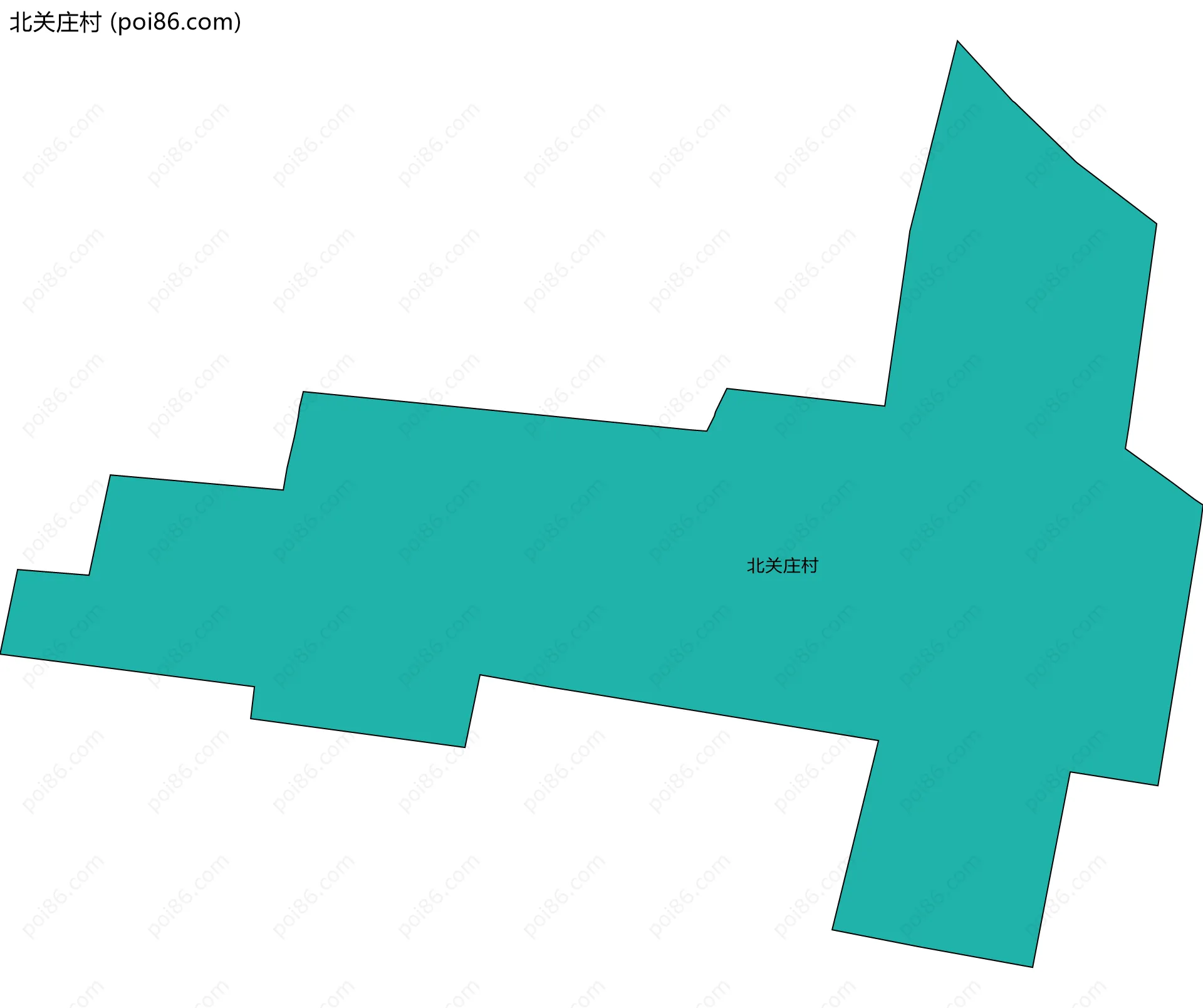 北关庄村边界地图