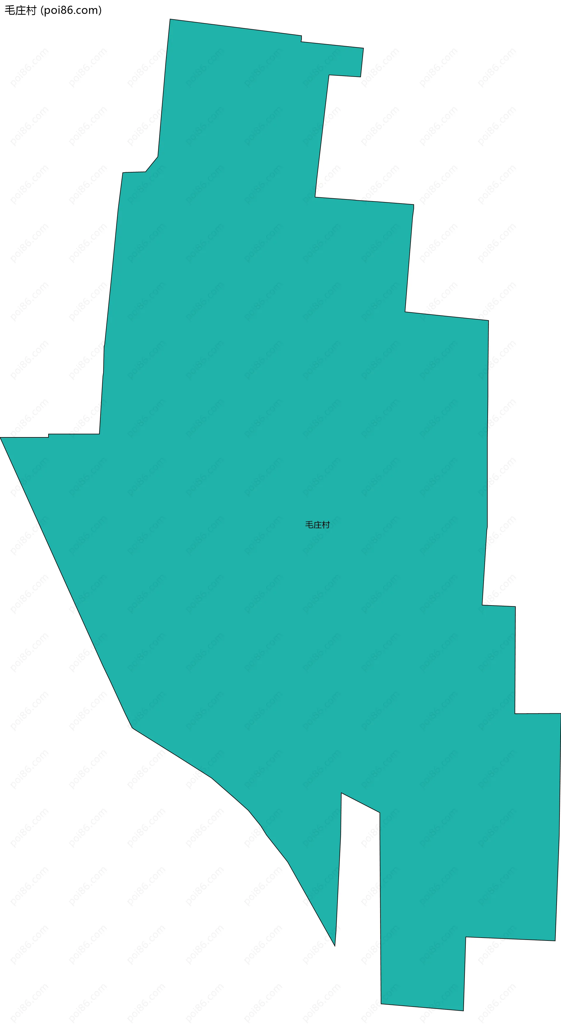 毛庄村边界地图