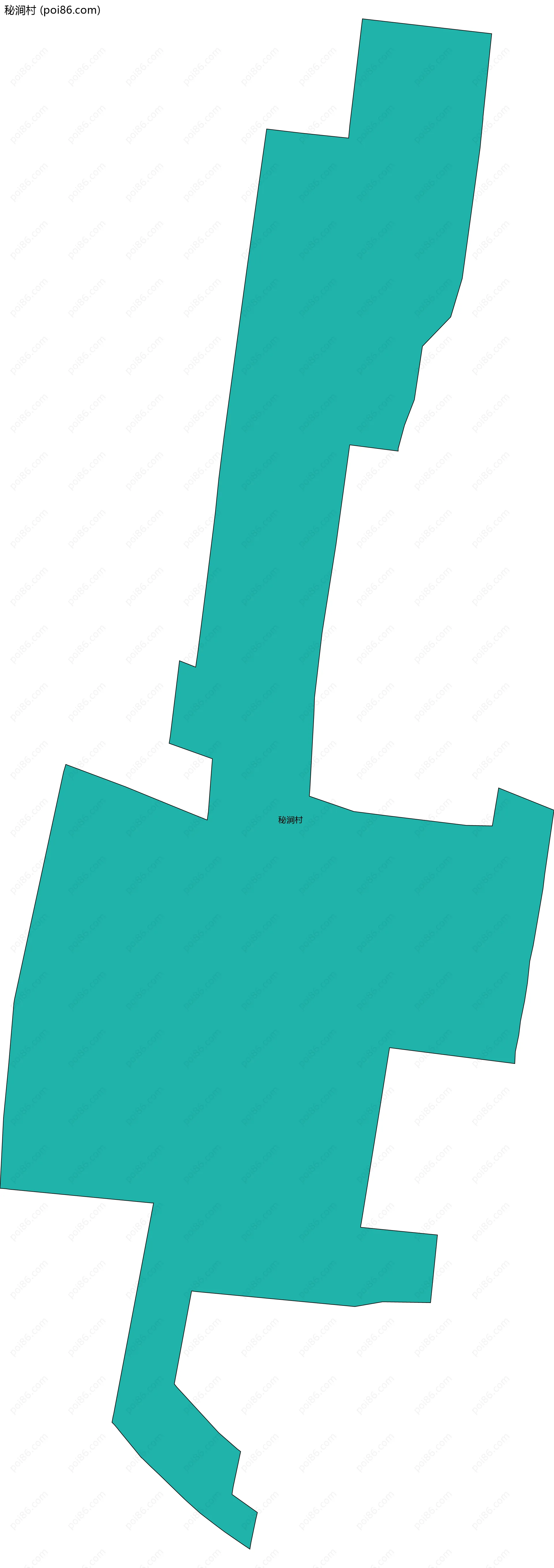 秘涧村边界地图