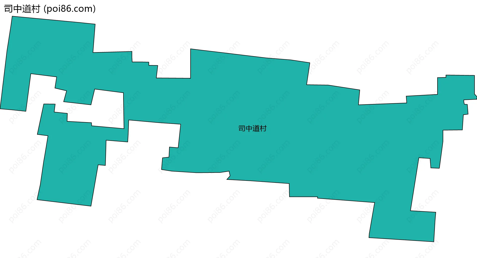 司中道村边界地图
