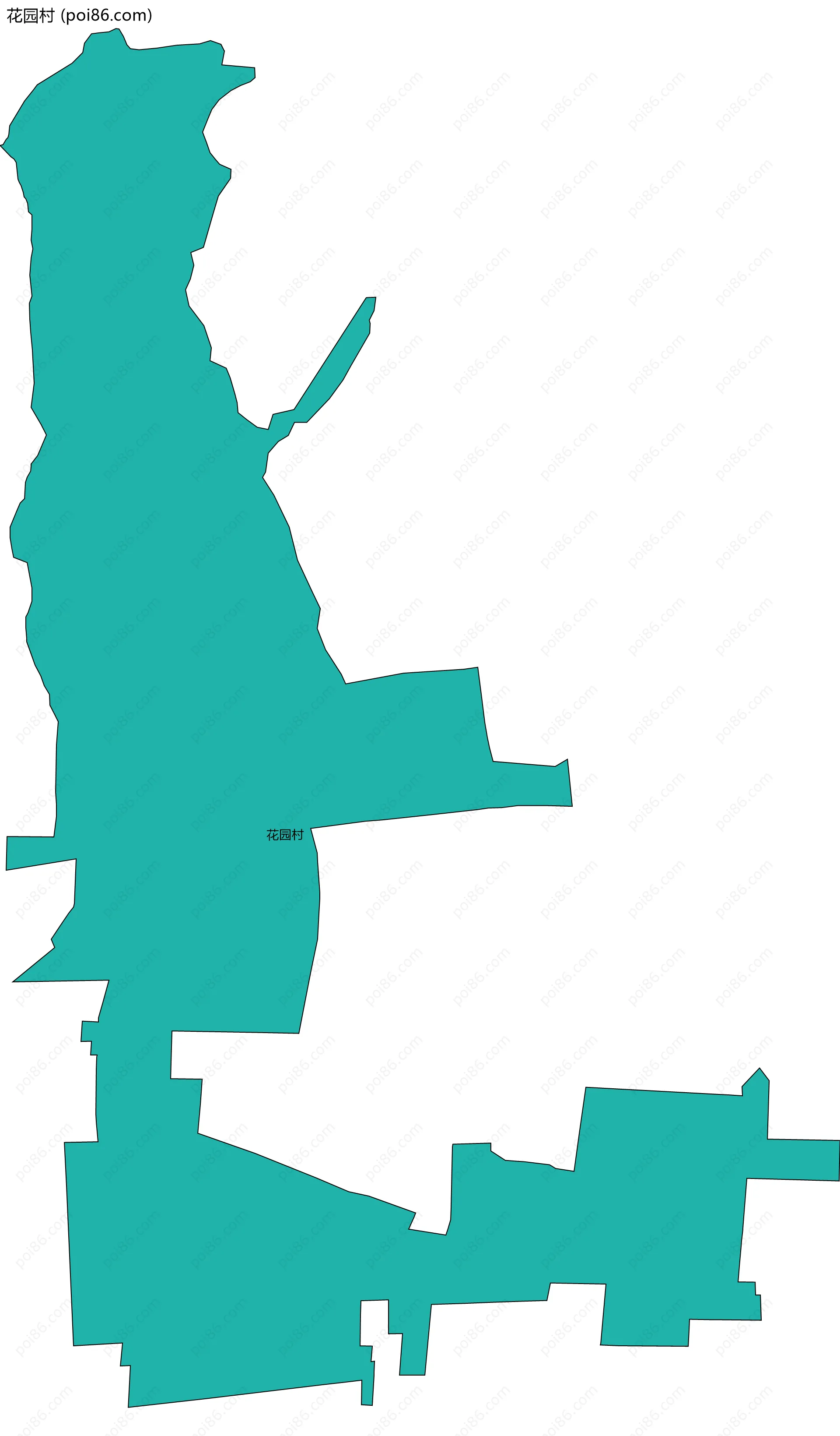 花园村边界地图