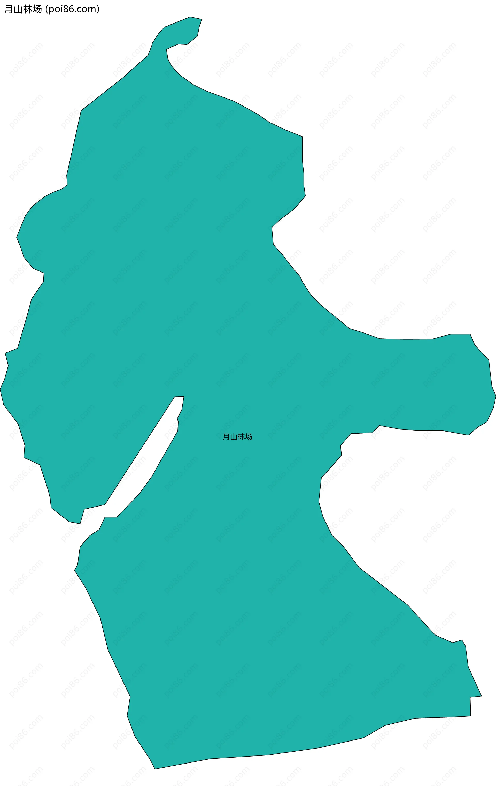 月山林场边界地图