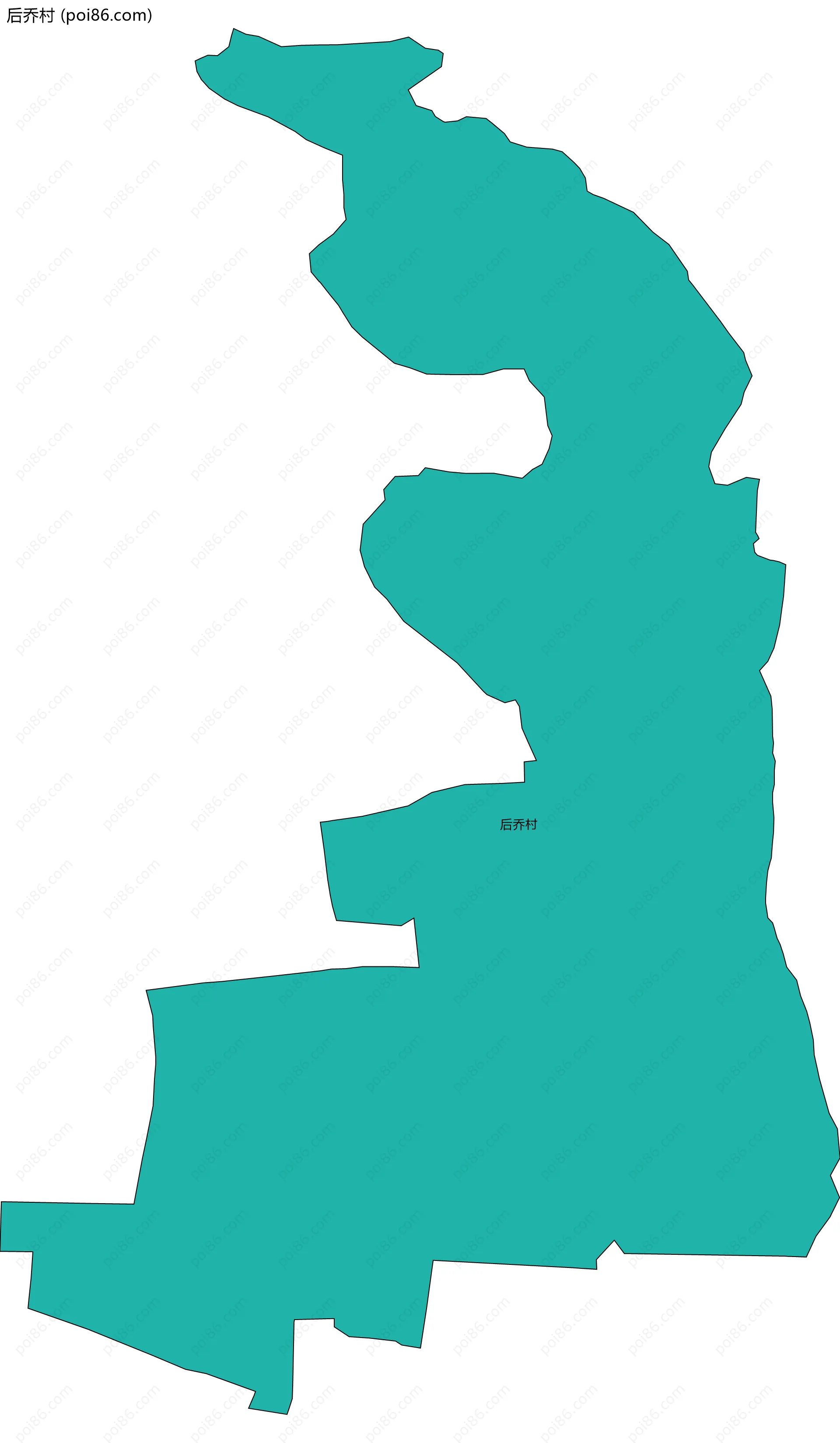 后乔村边界地图