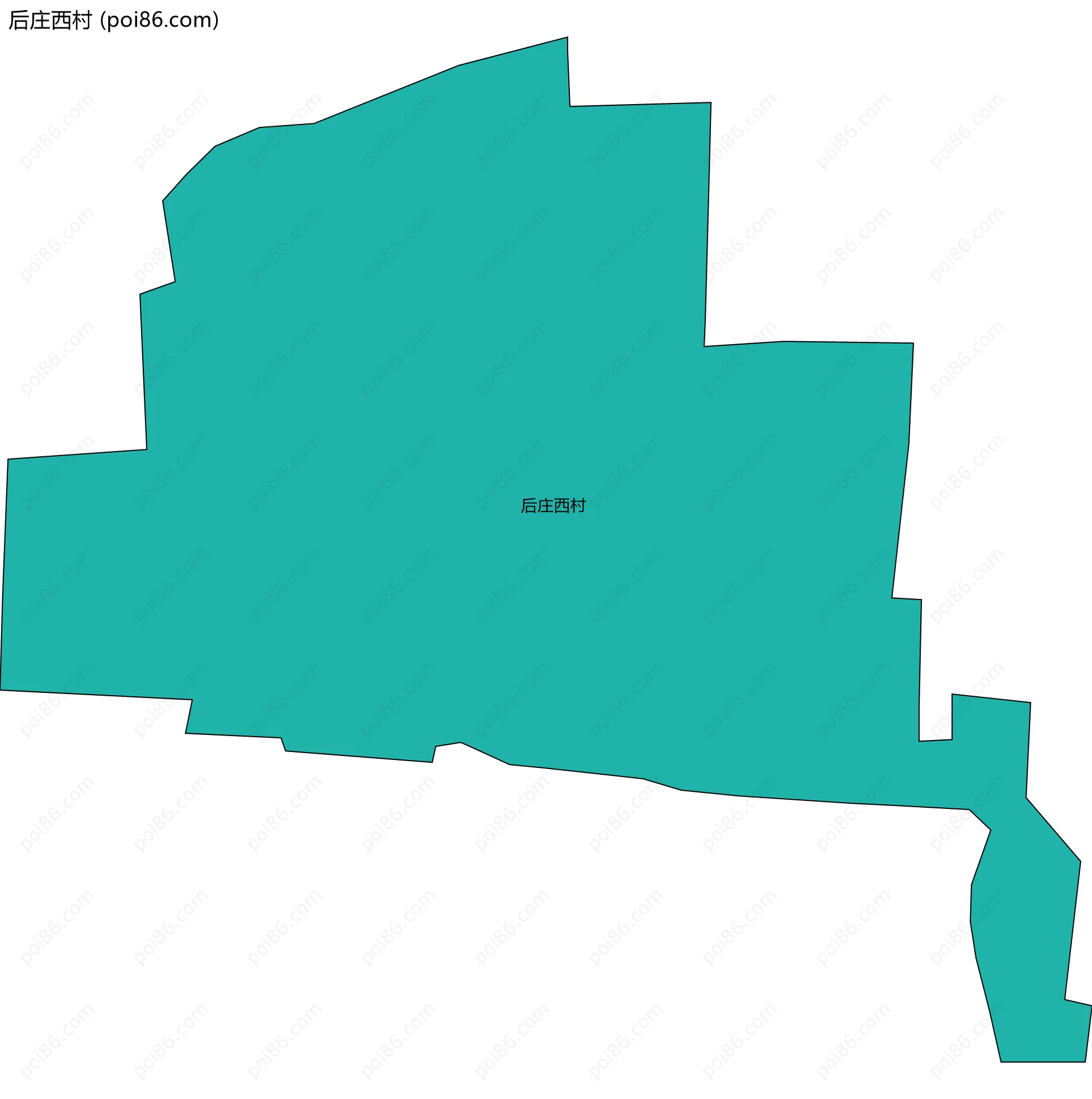 后庄西村边界地图