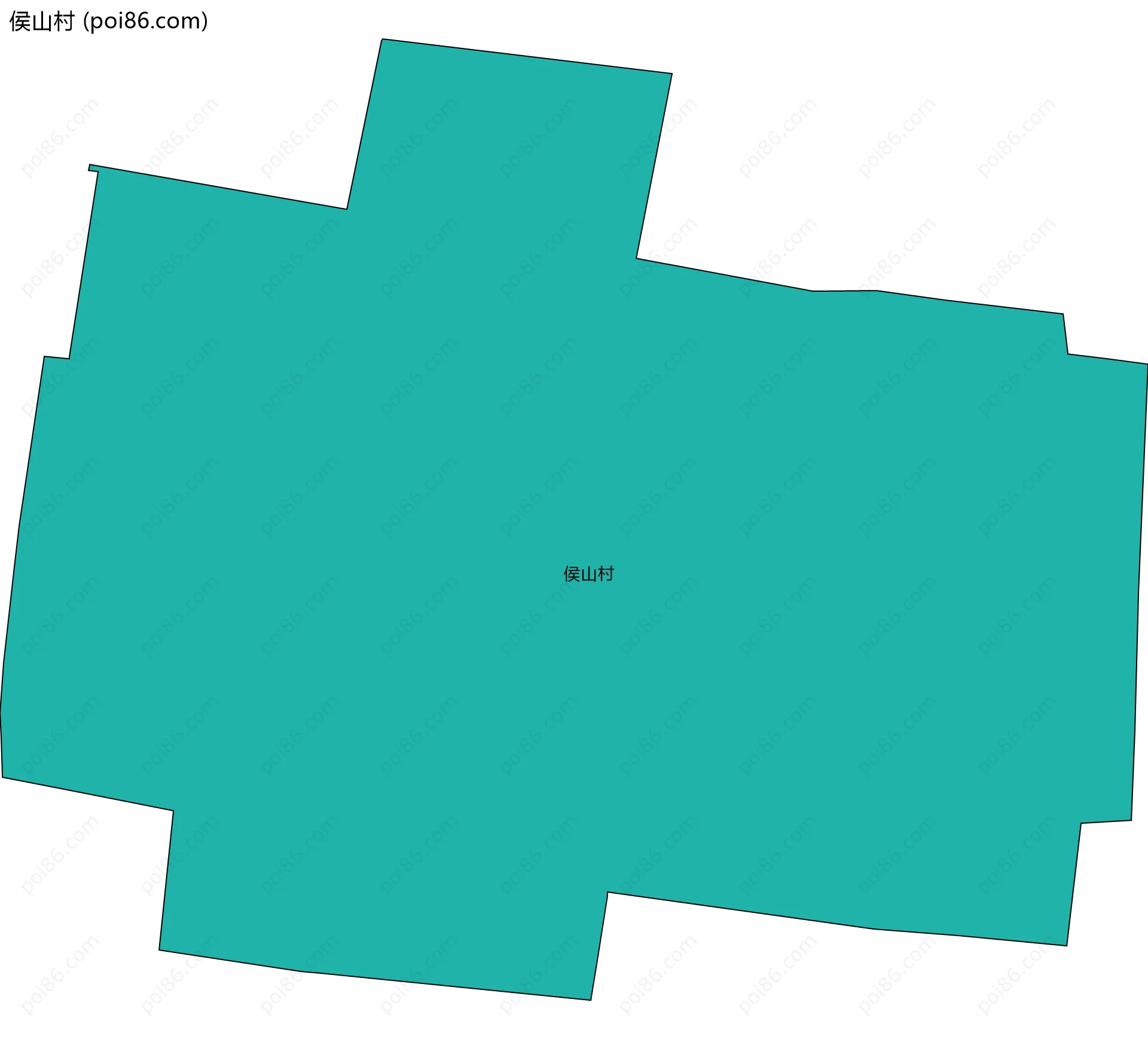 侯山村边界地图