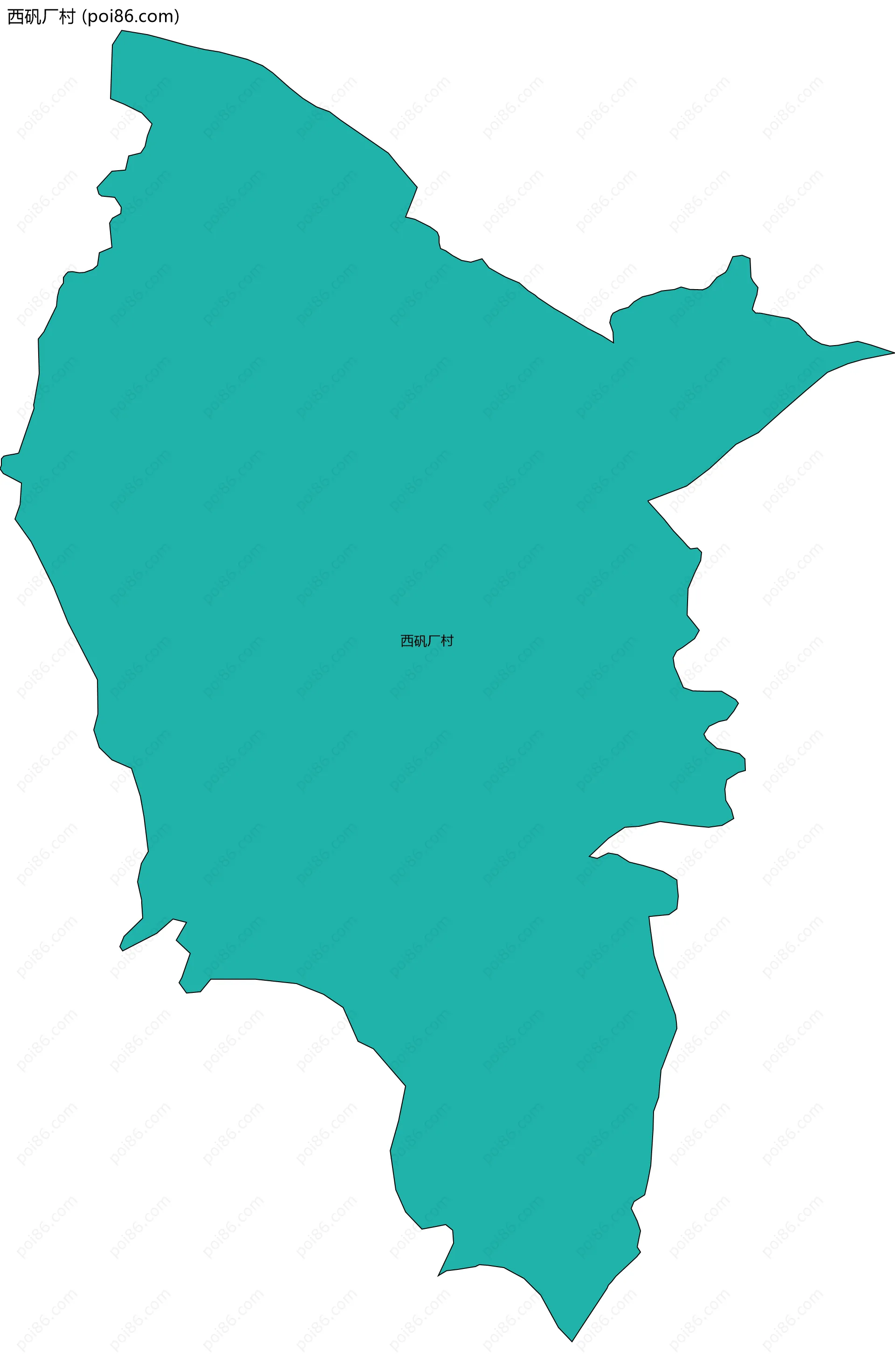 西矾厂村边界地图