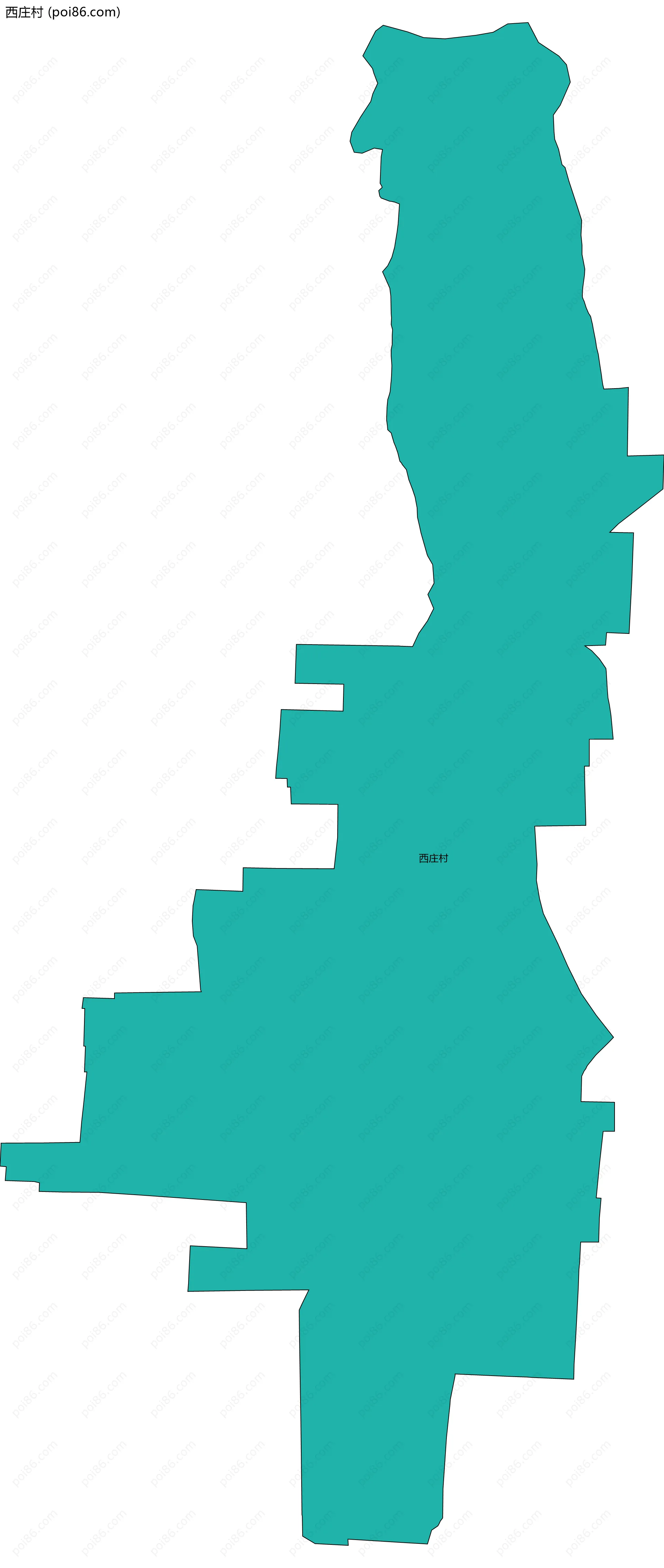 西庄村边界地图