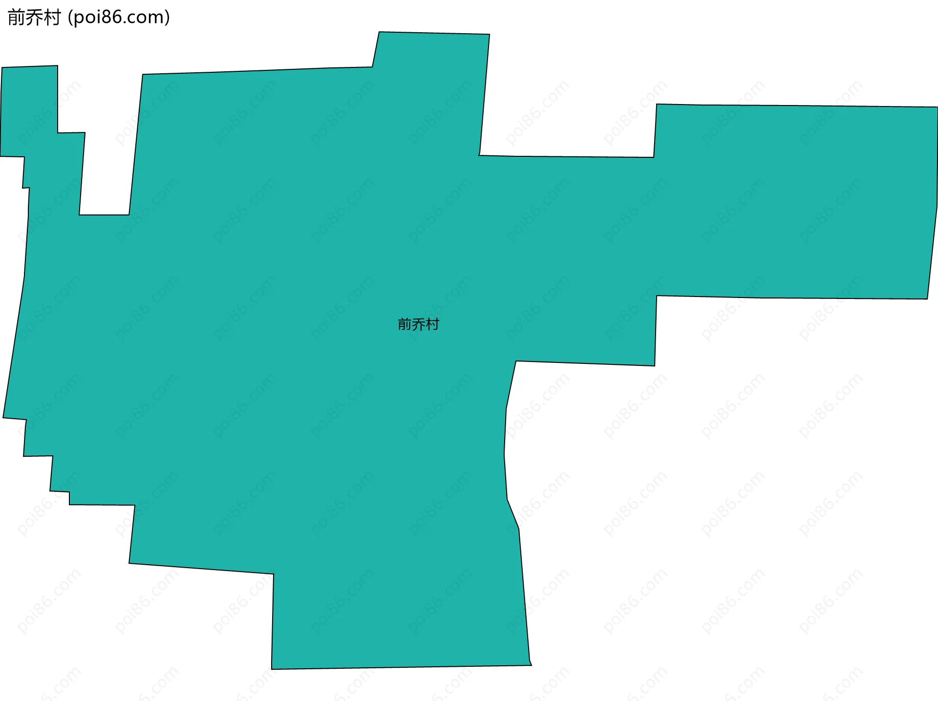 前乔村边界地图