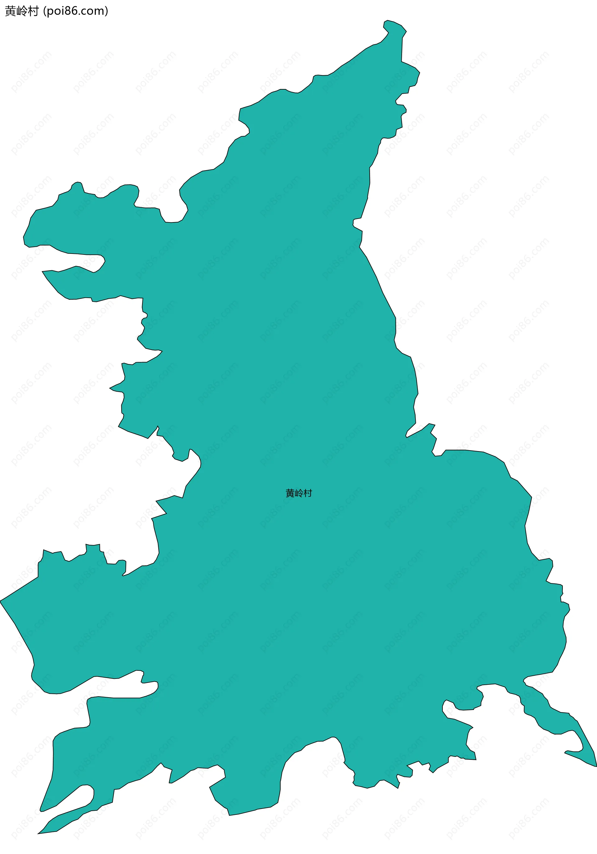 黄岭村边界地图