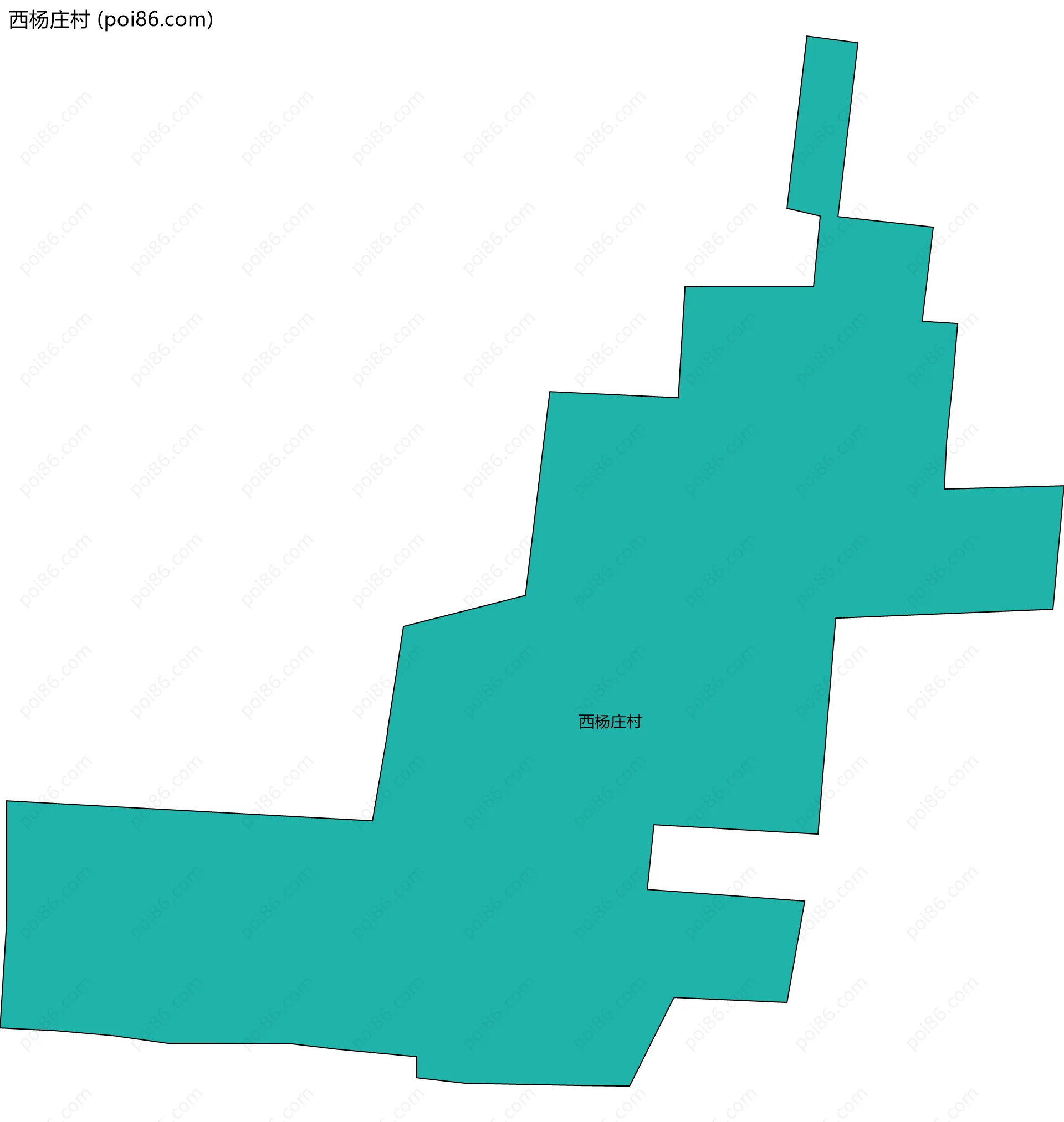 西杨庄村边界地图