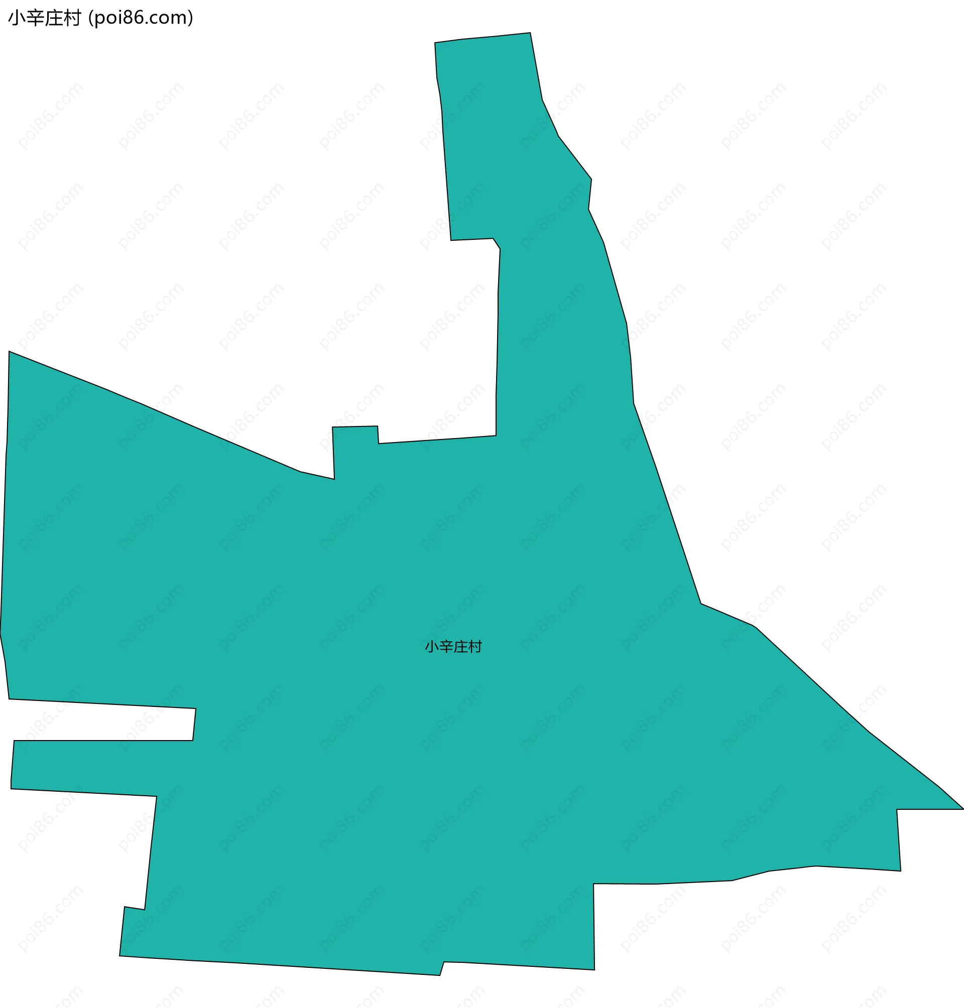 小辛庄村边界地图