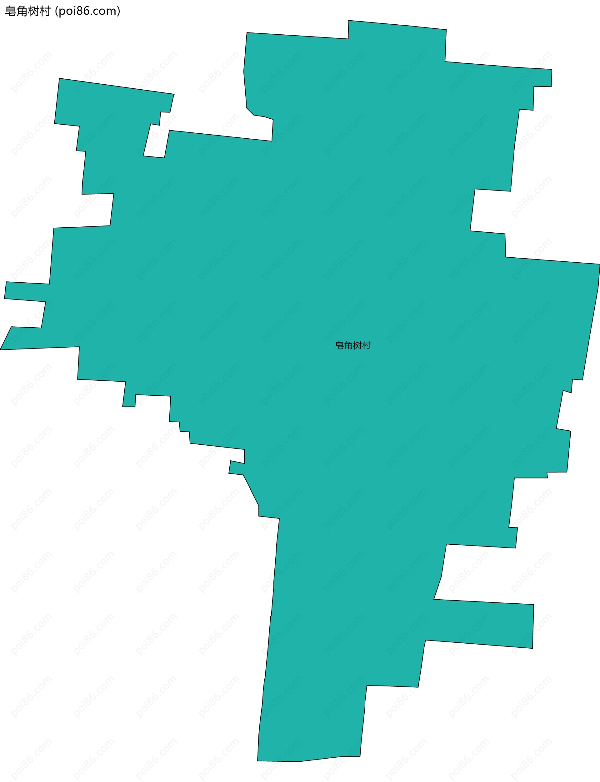 皂角树村边界地图