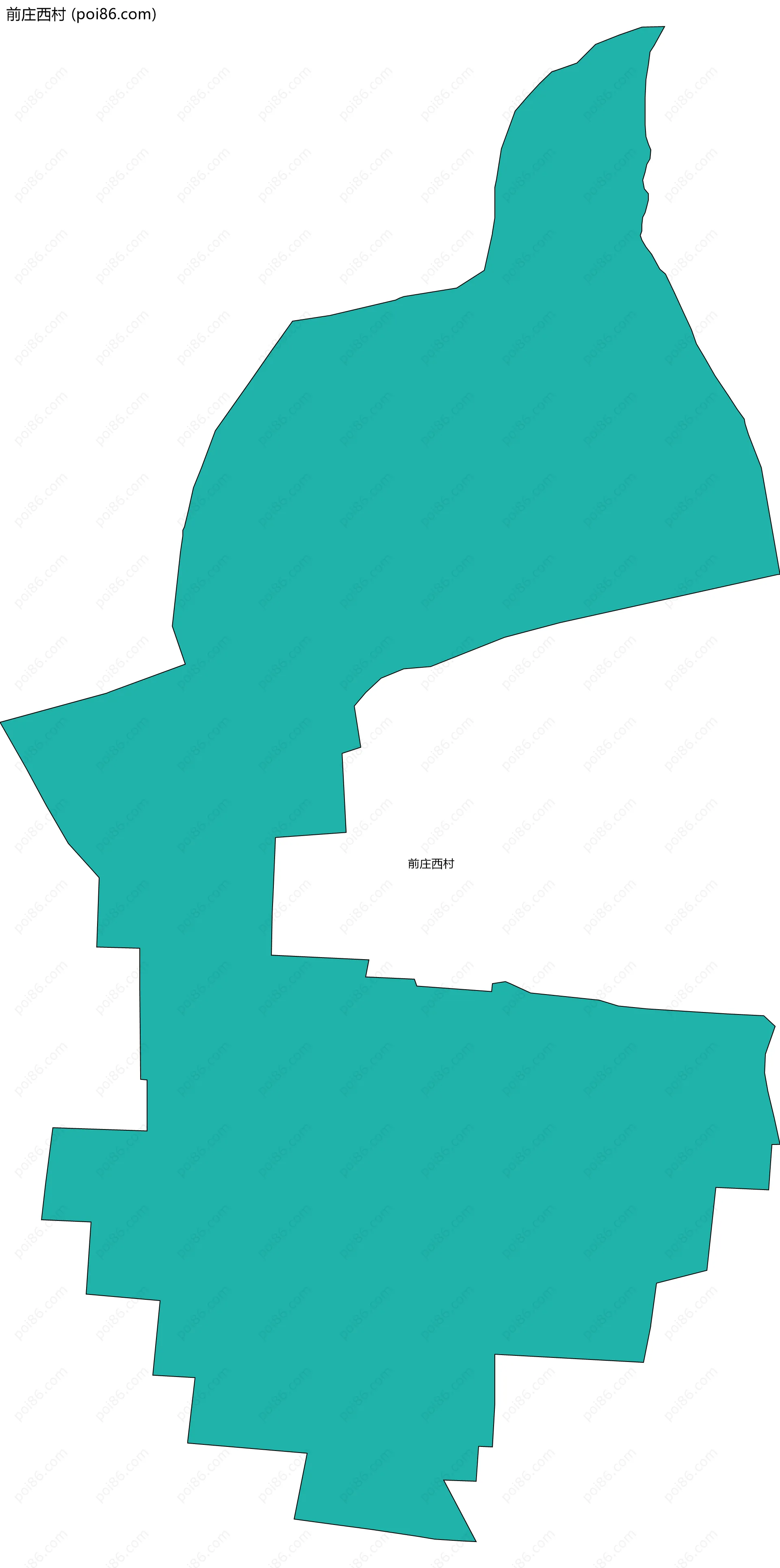 前庄西村边界地图