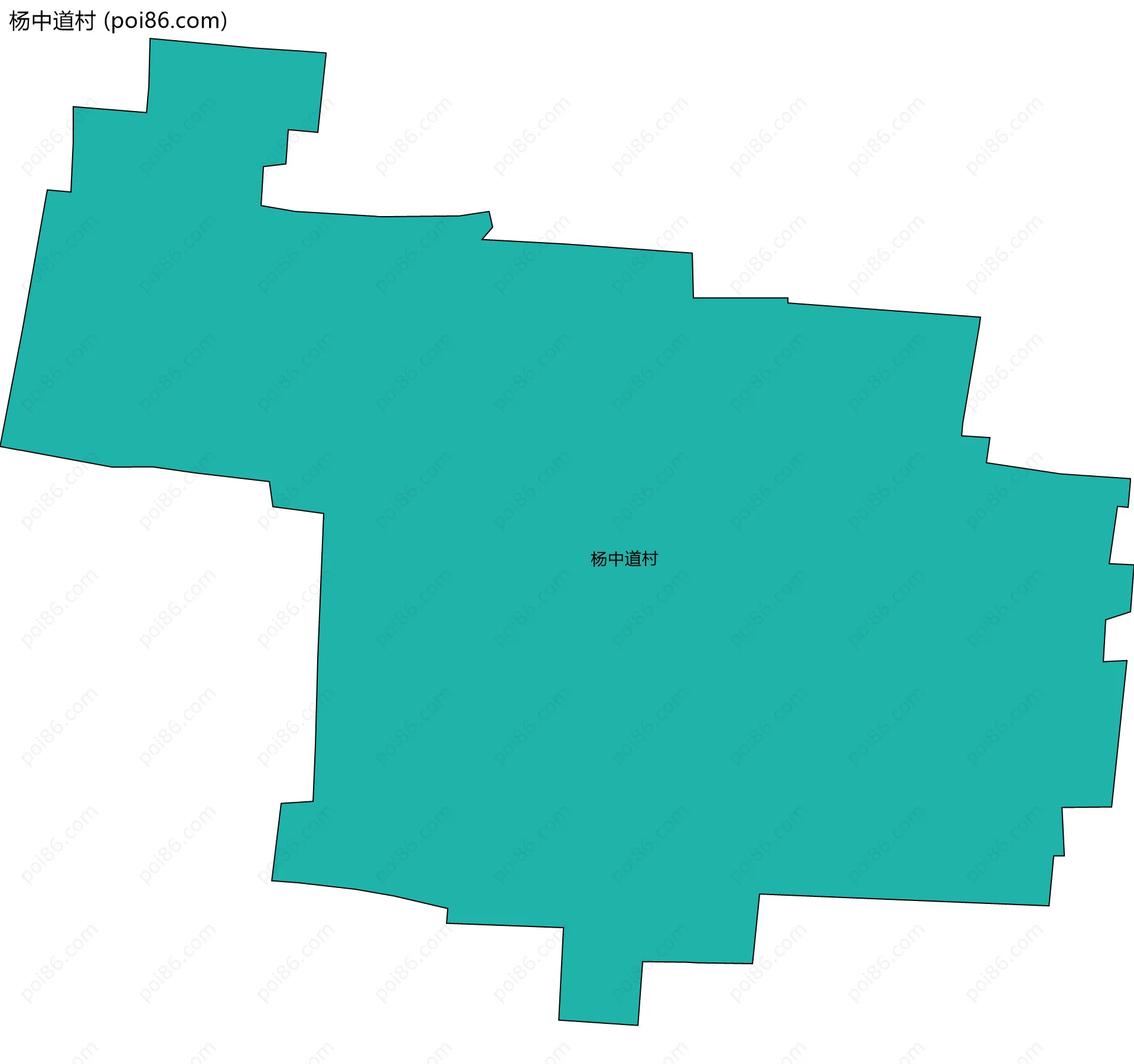 杨中道村边界地图
