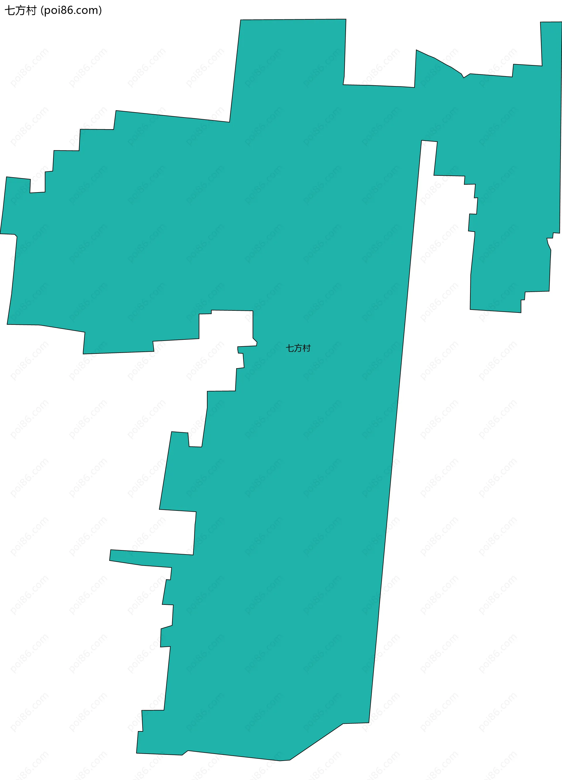 七方村边界地图