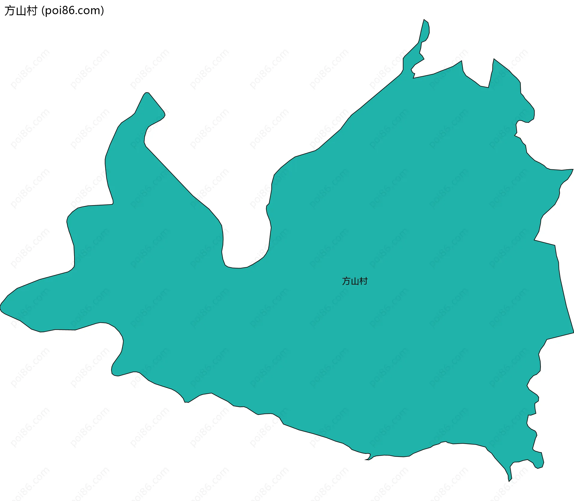 方山村边界地图
