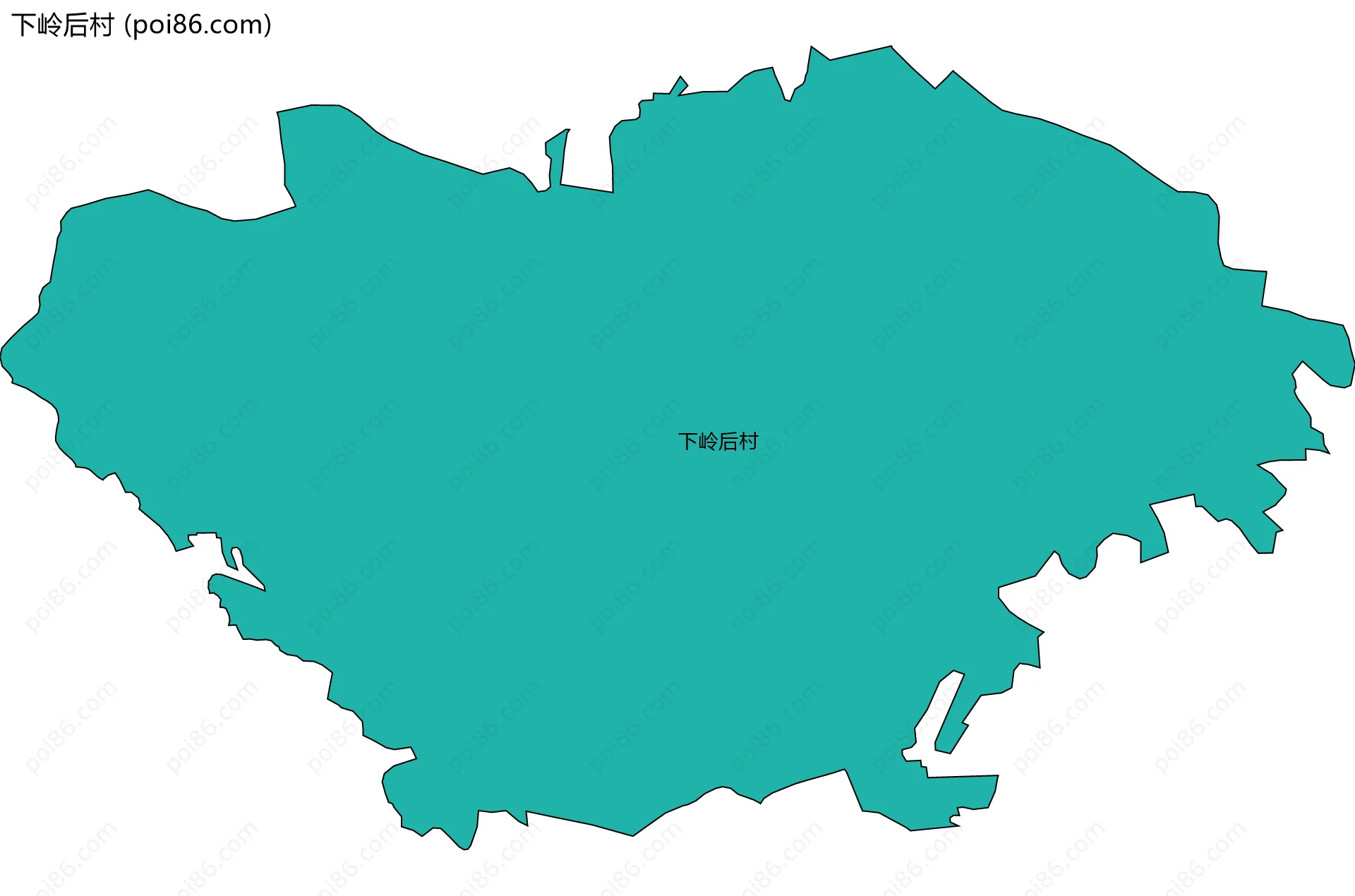 下岭后村边界地图