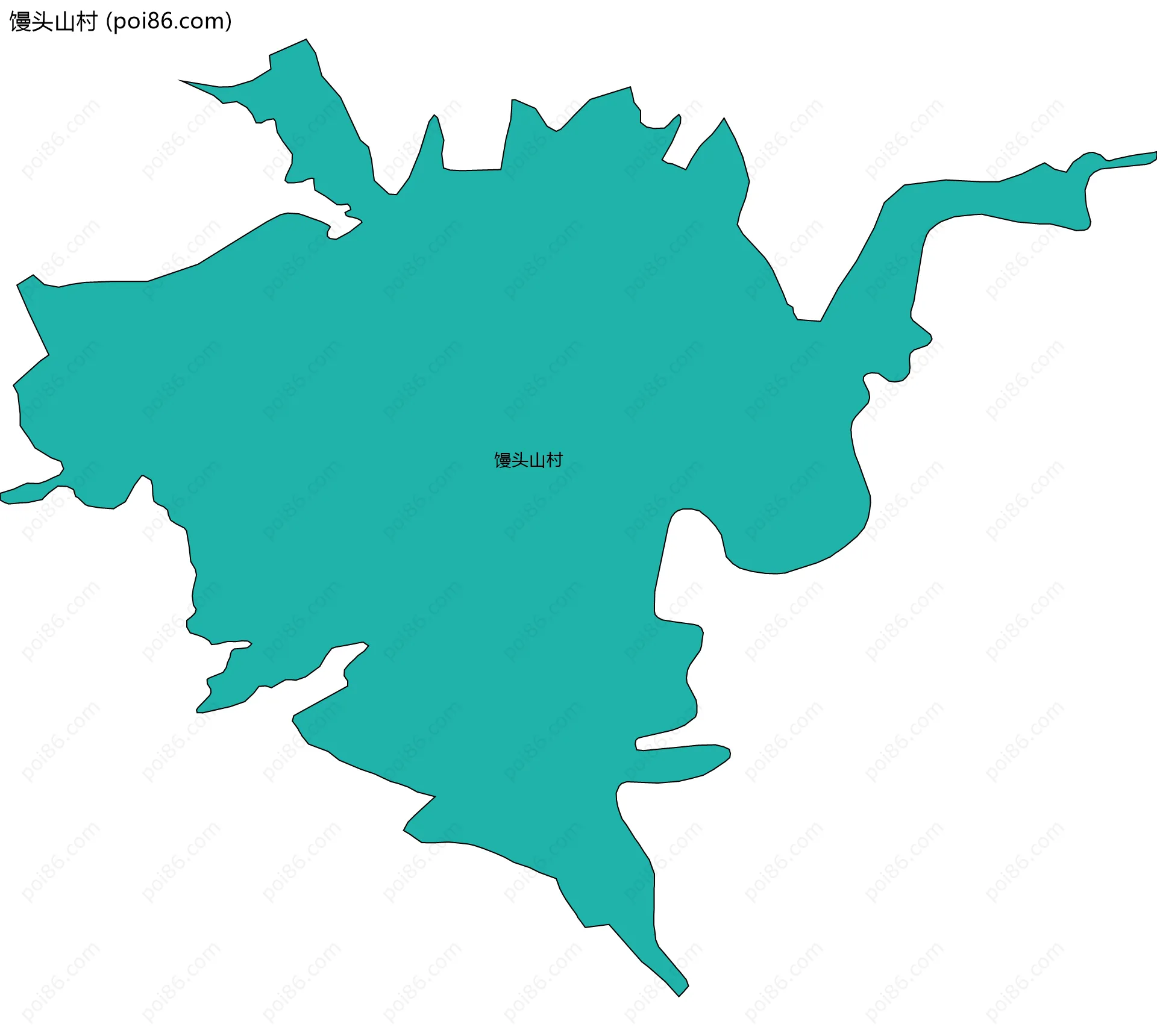 馒头山村边界地图