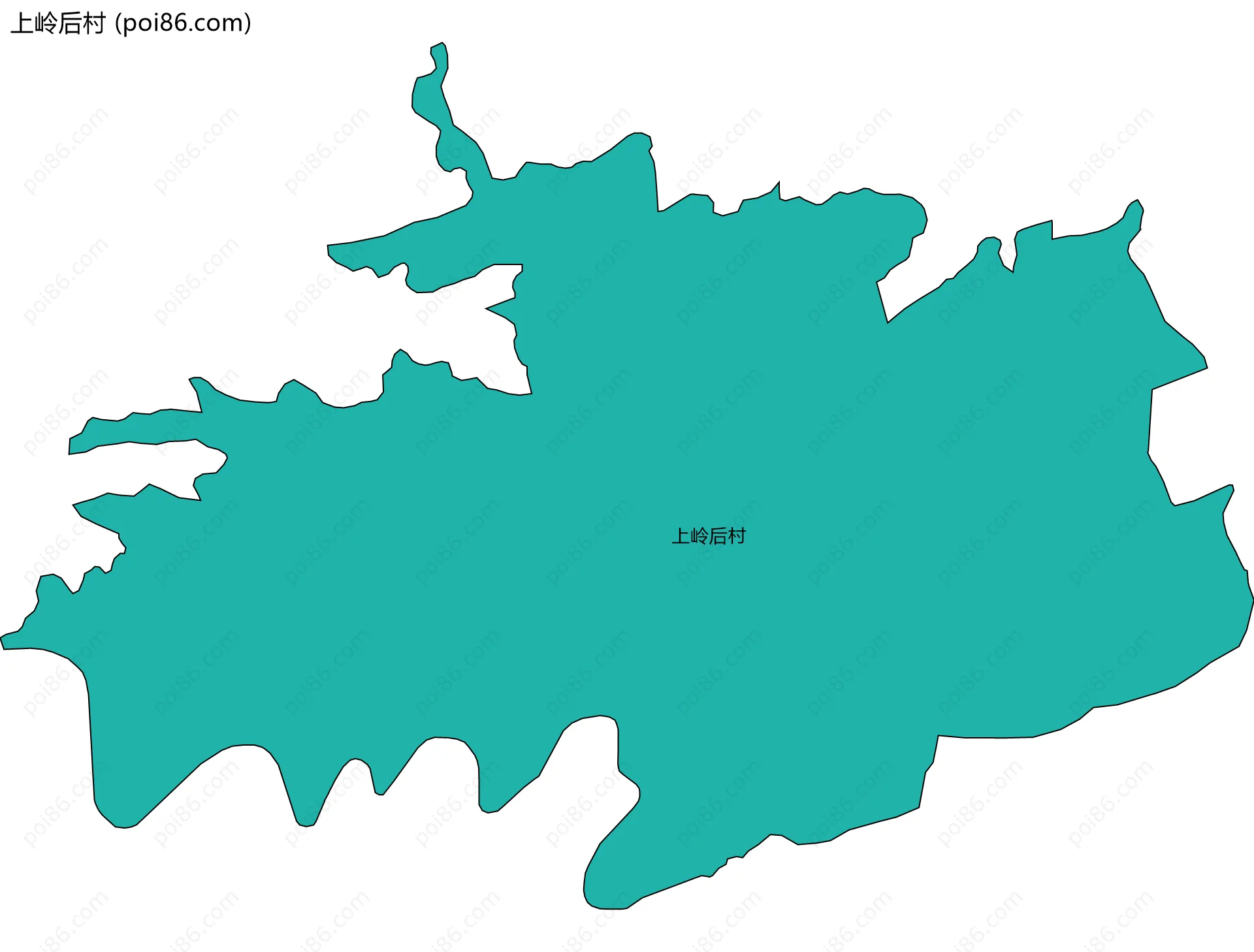 上岭后村边界地图