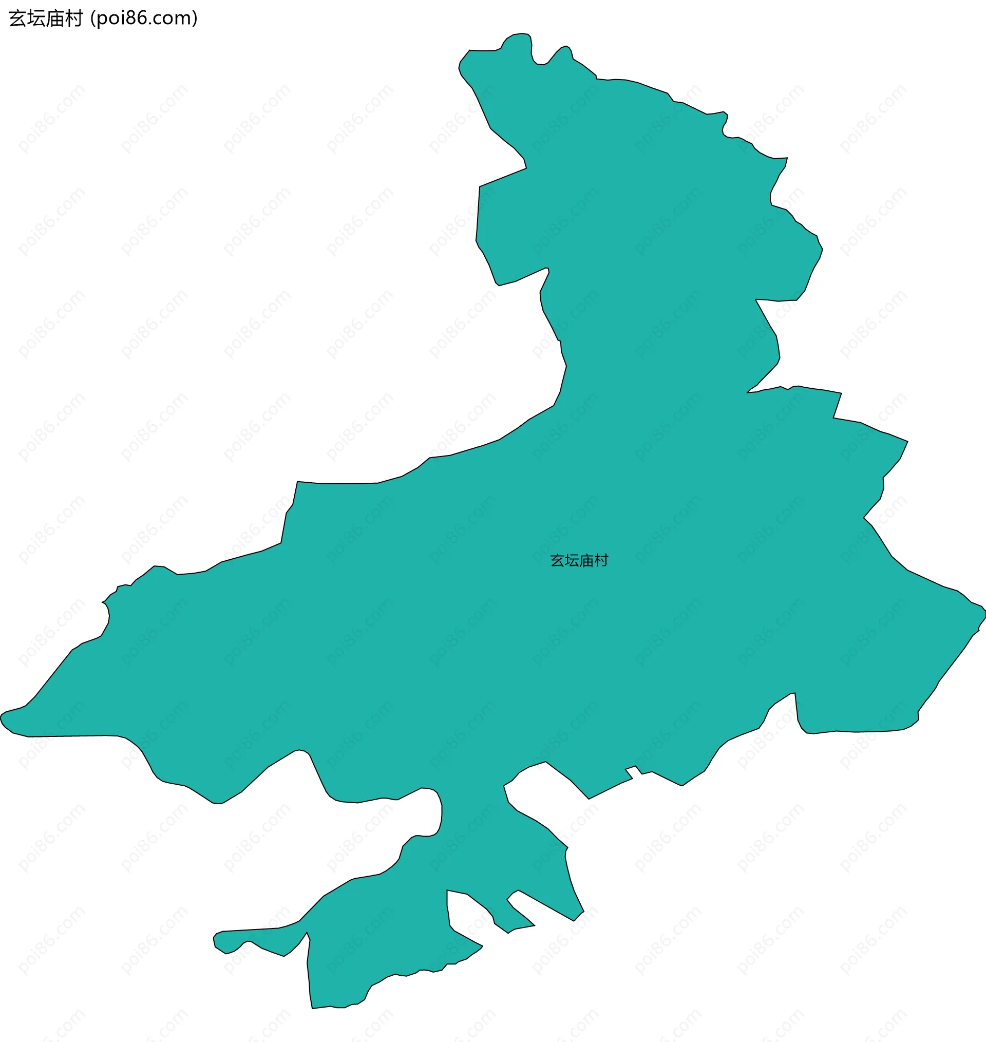 玄坛庙村边界地图