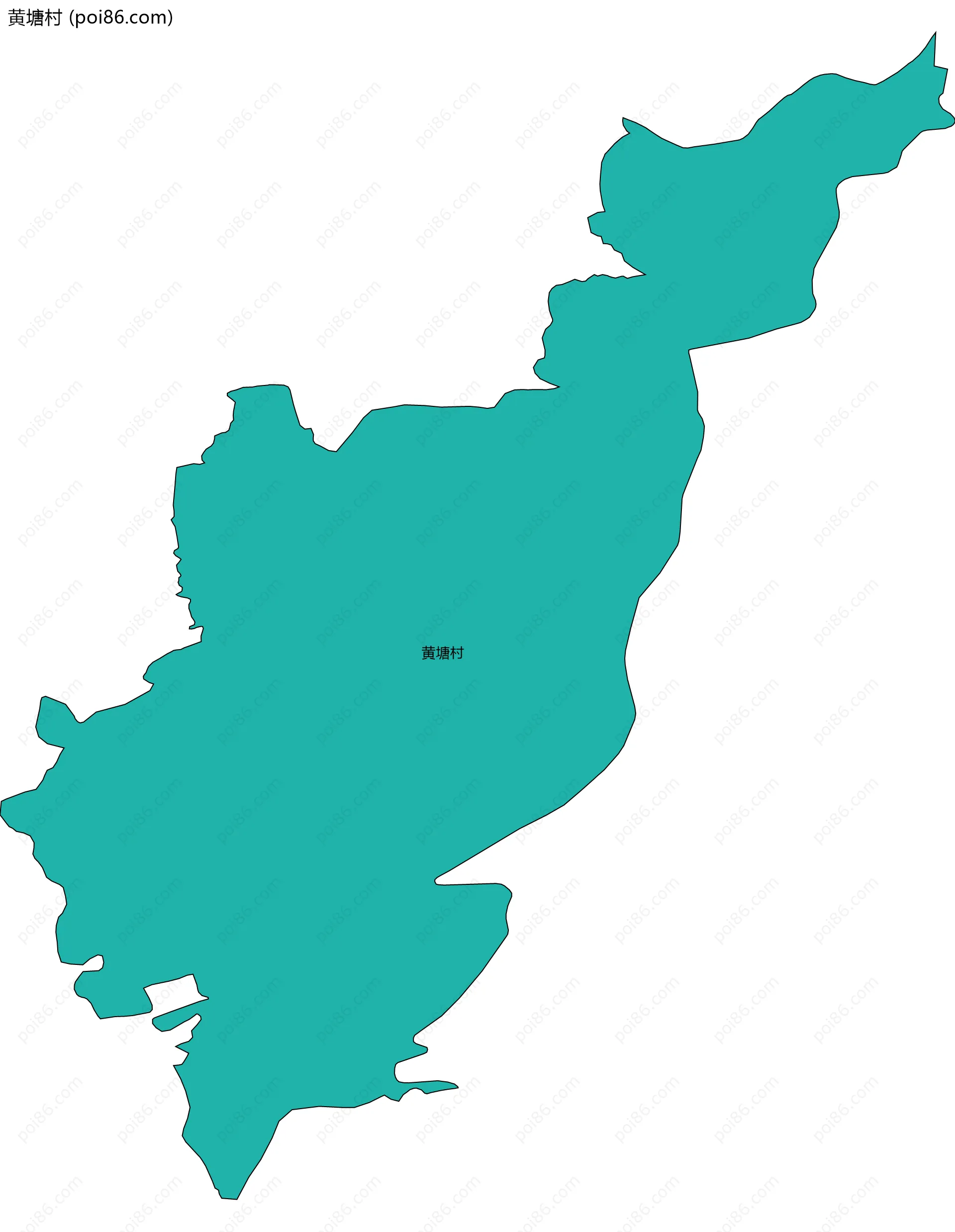 黄塘村边界地图