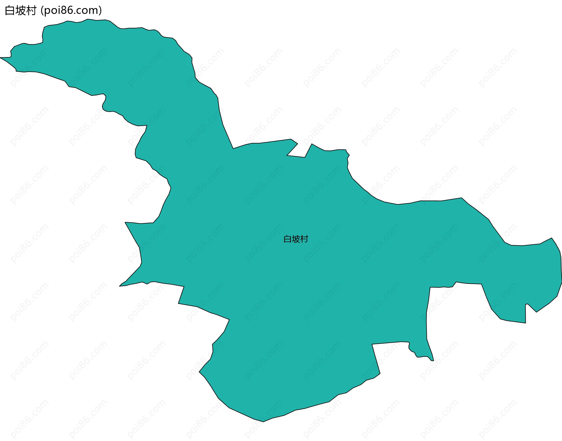 白坡村边界地图