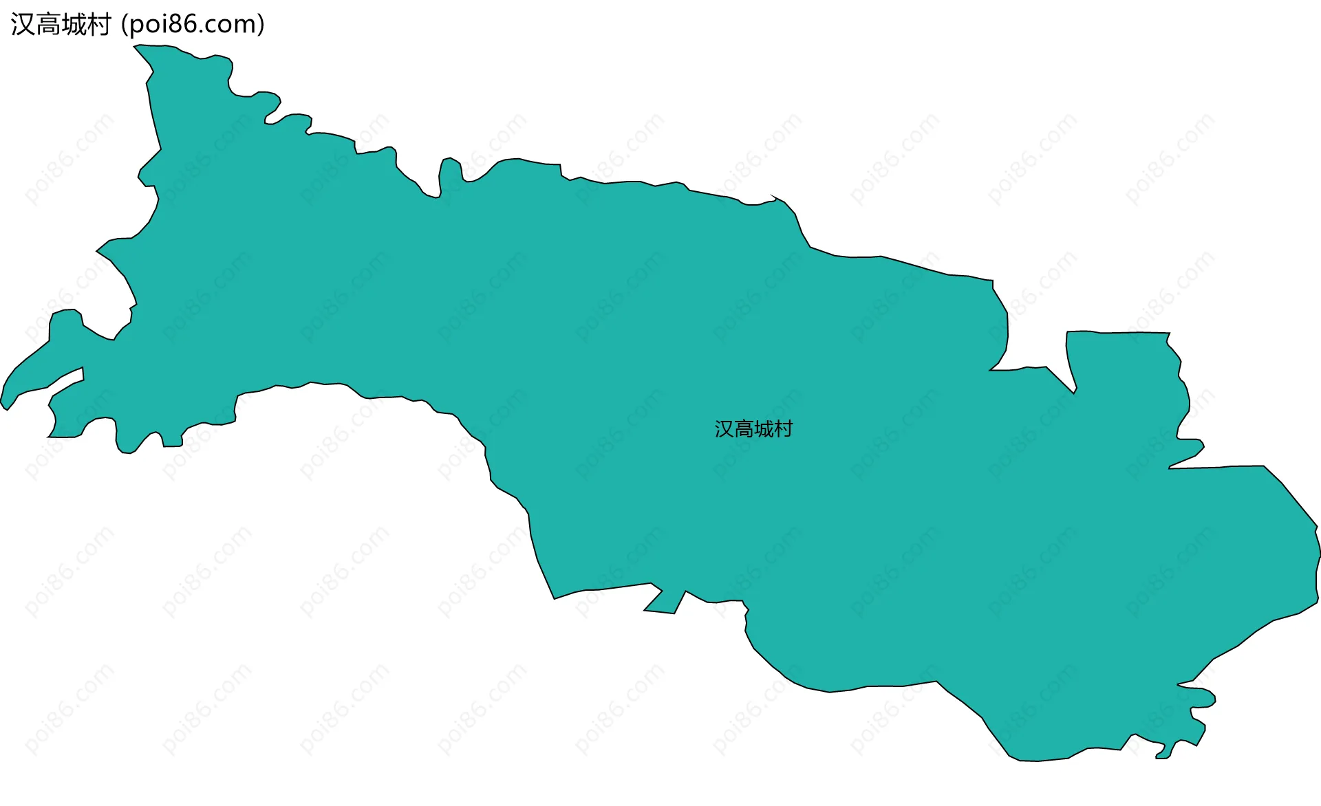 汉高城村边界地图