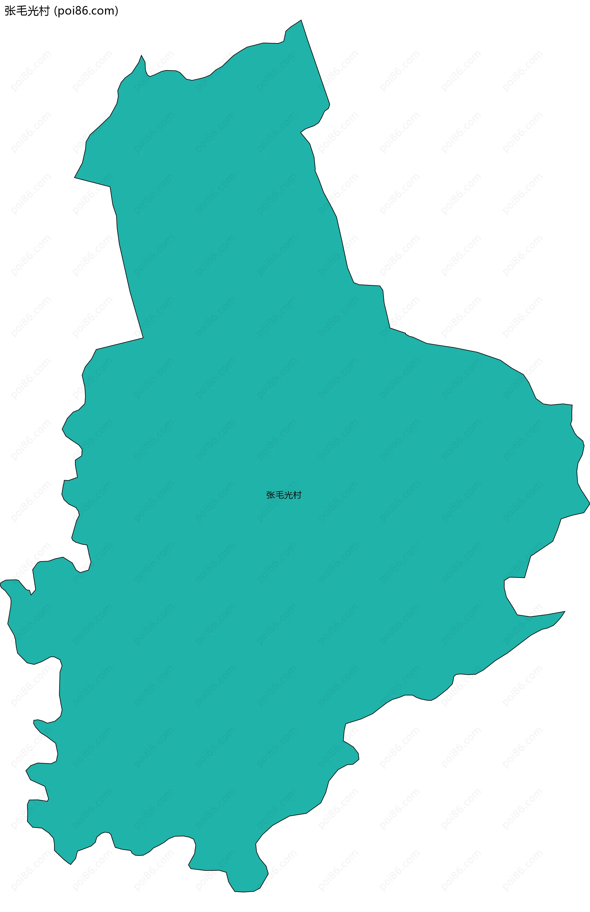 张毛光村边界地图