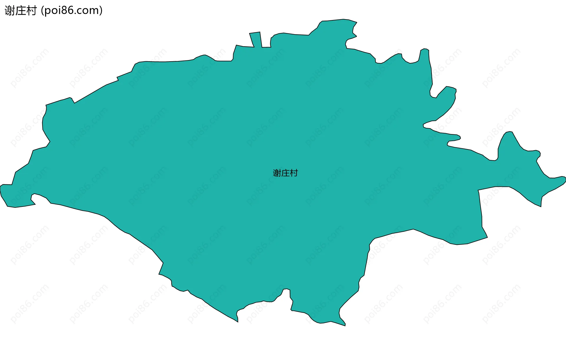 谢庄村边界地图