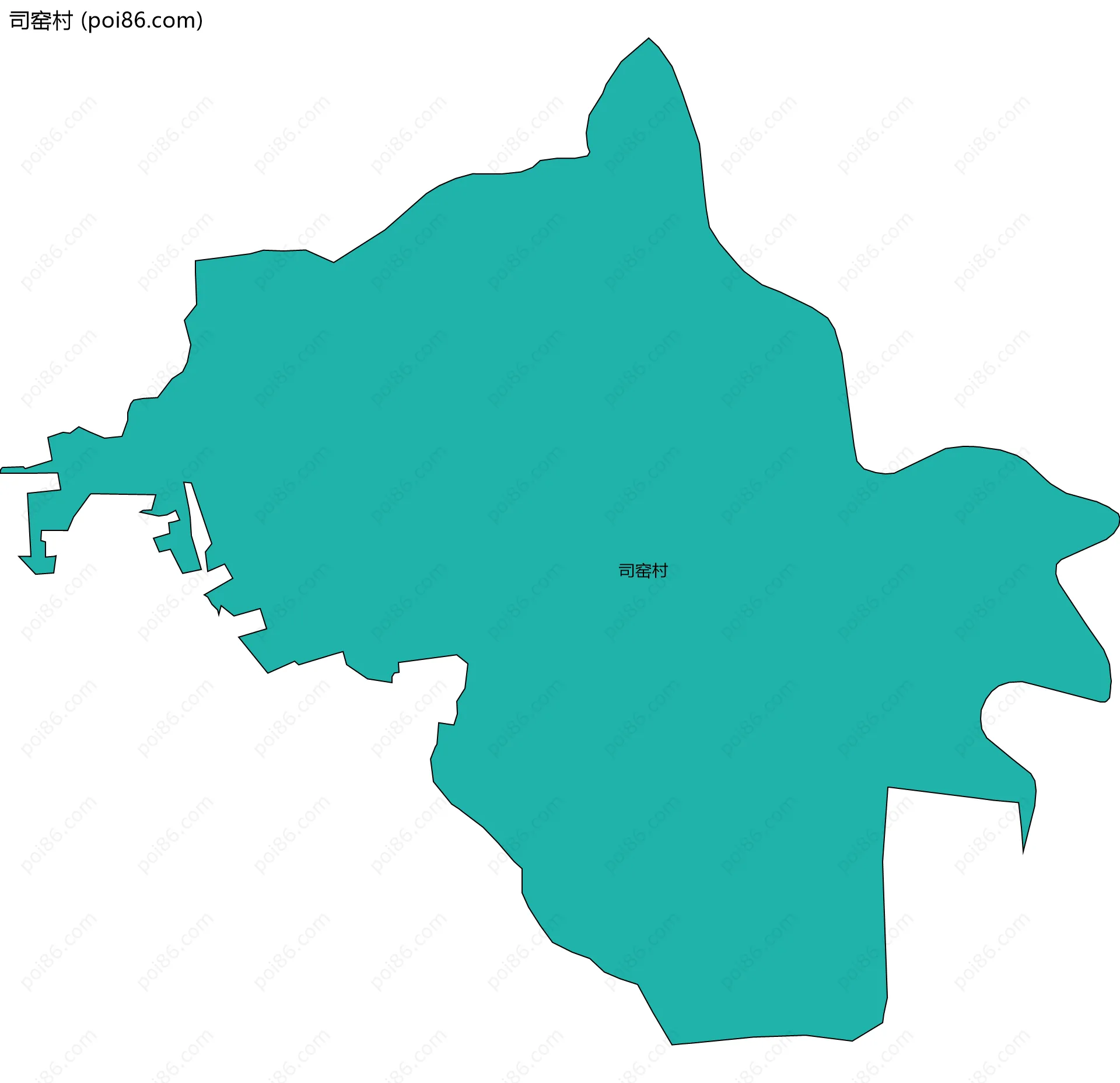 司窑村边界地图