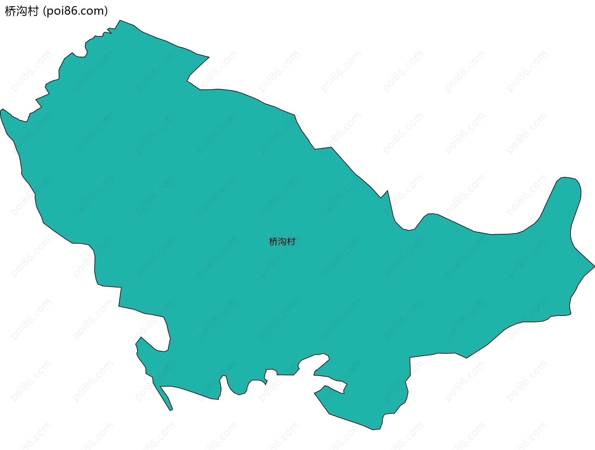 桥沟村边界地图